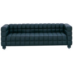 Wittmann Kubus Leather Sofa Designed by Josef Hoffmann
