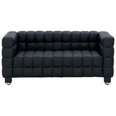 Customizable Wittmann Kubus Leather Sofa Designed by Josef Hoffmann