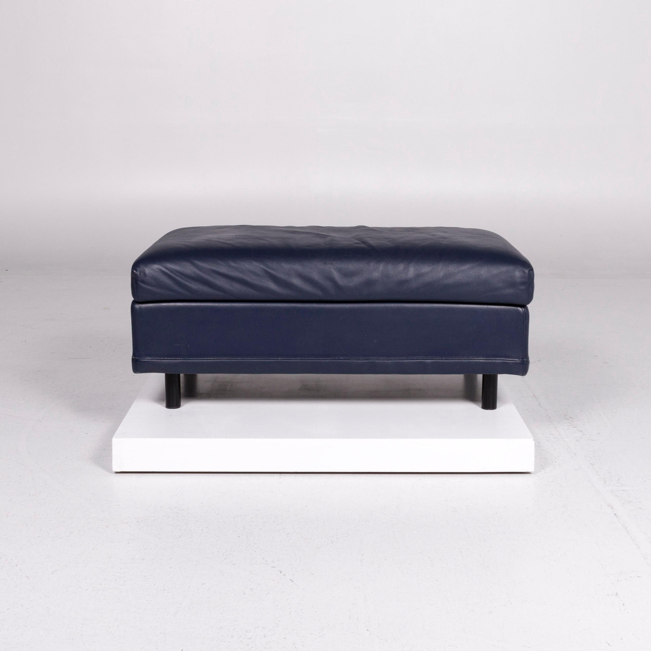 Wittmann La Scala Leather Sofa Set Blue 1 Three-Seat 1 Two-Seat 1 For Sale 3