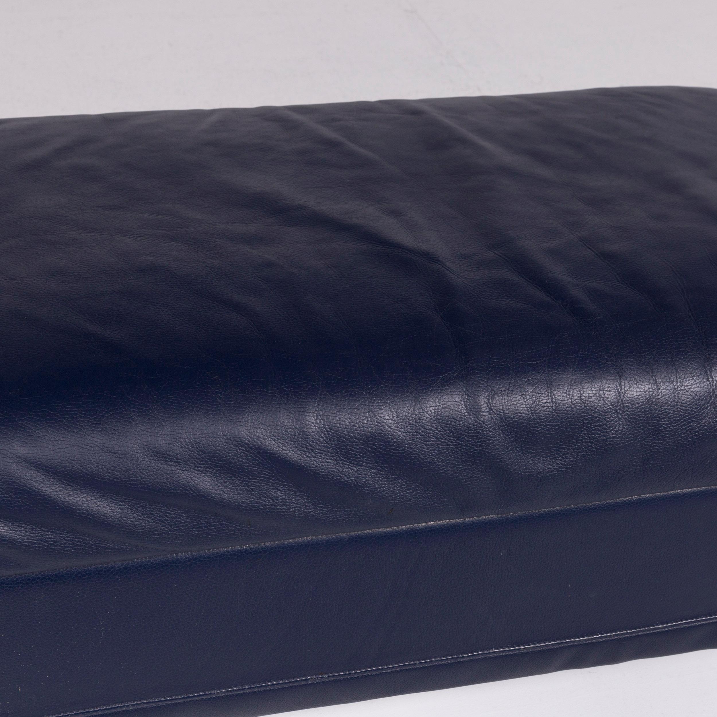 Wittmann La Scala Leather Sofa Set Blue 1 Three-Seat 1 Two-Seat 1 For Sale 5