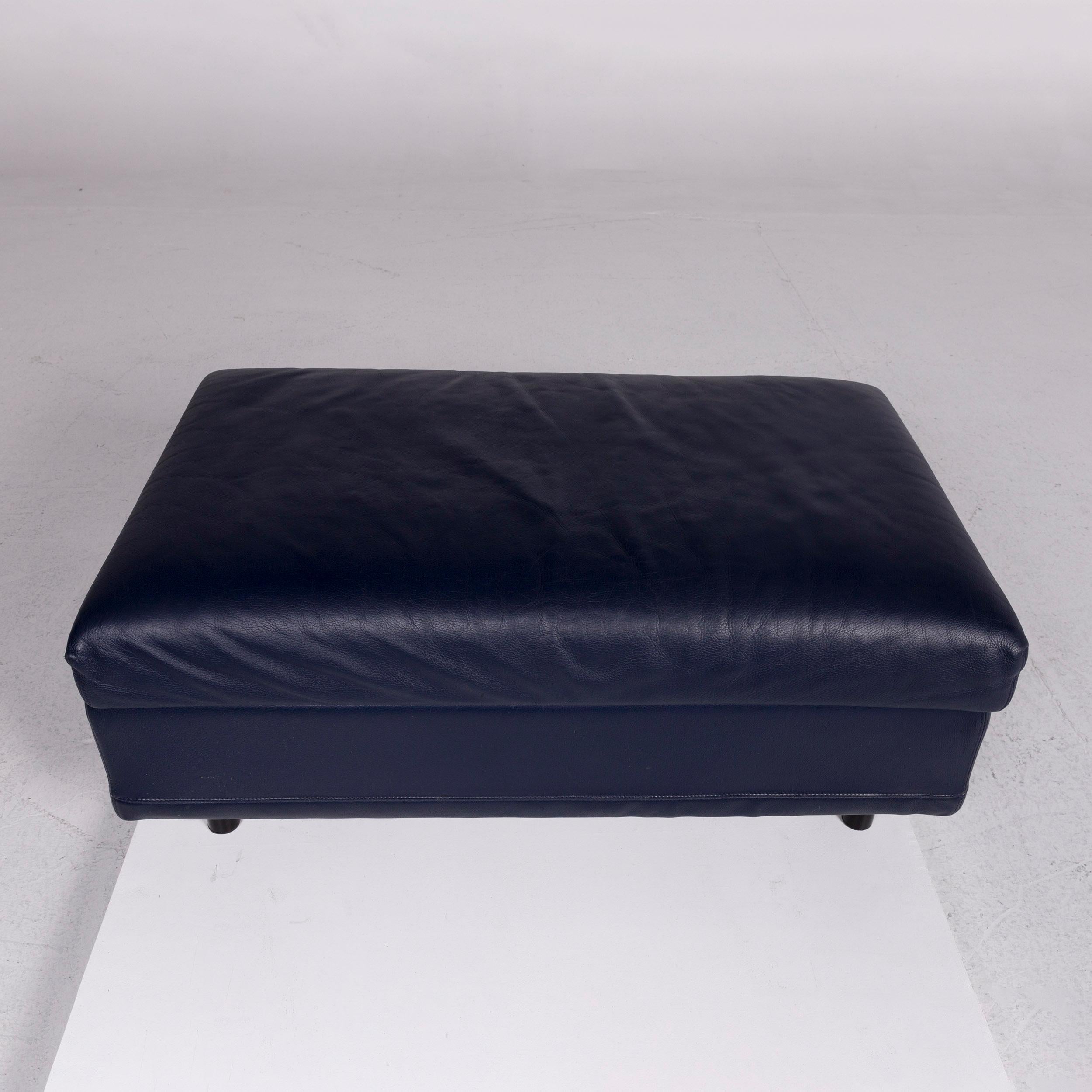 Wittmann La Scala Leather Sofa Set Blue 1 Three-Seat 1 Two-Seat 1 For Sale 6
