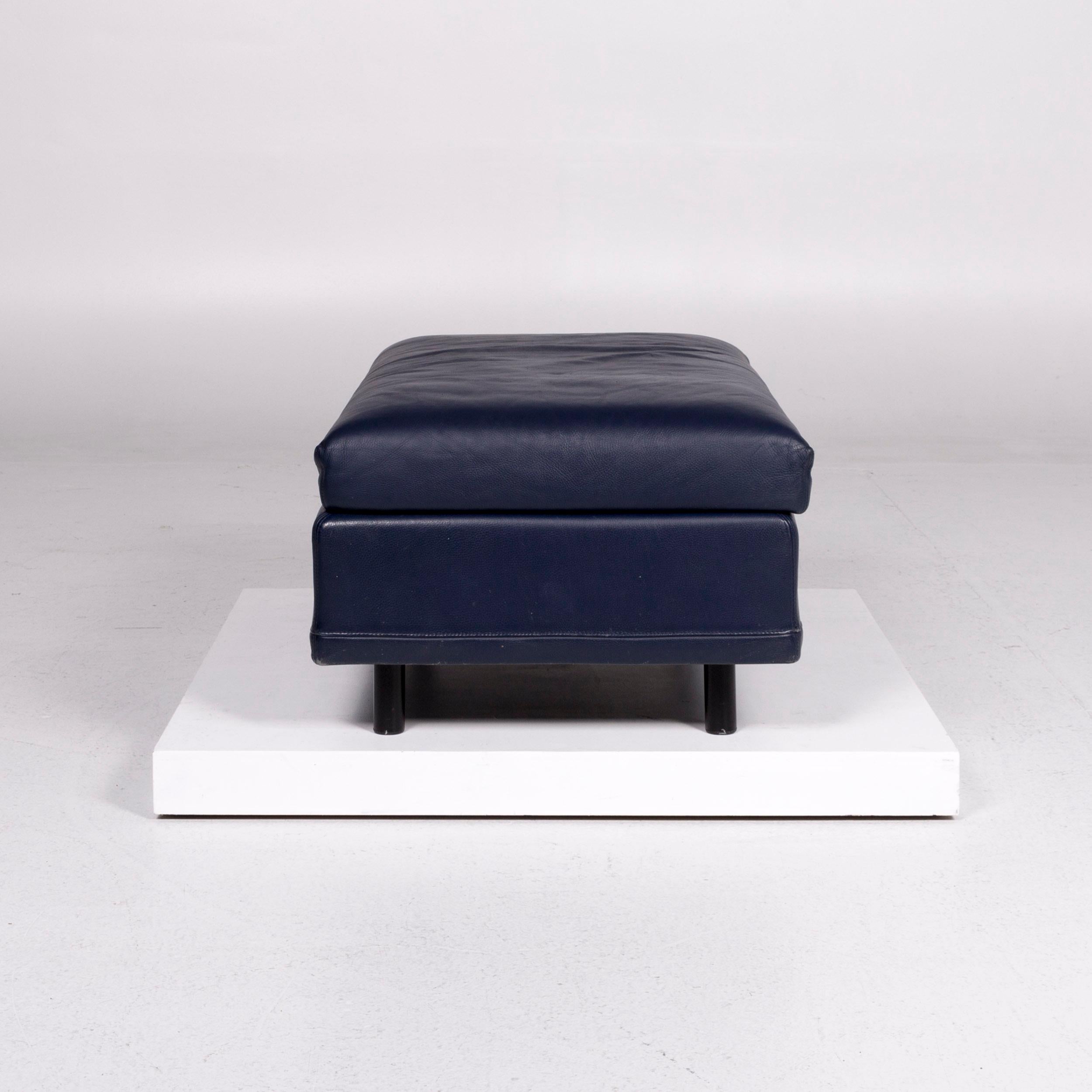 Wittmann La Scala Leather Sofa Set Blue 1 Three-Seat 1 Two-Seat 1 For Sale 8