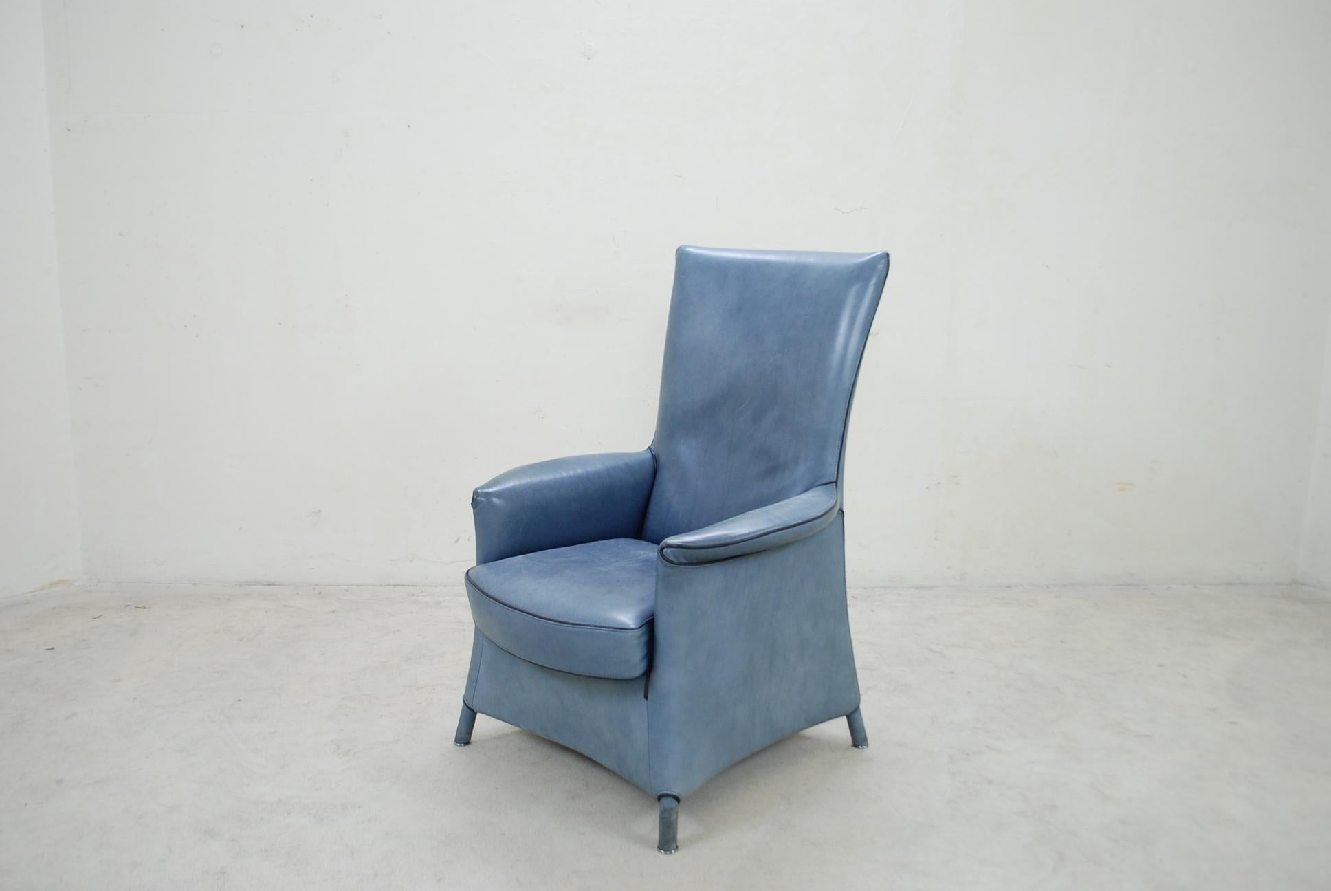 Wittmann Leather Armchair Chair Model Alta Design by Paolo Piva 5