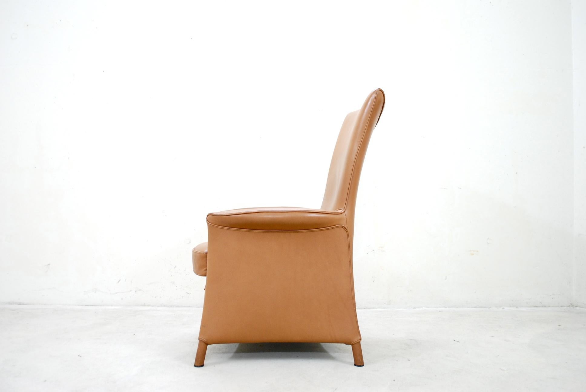 Wittmann Leather Armchair Chair Model Alta Design by Paolo Piva 4