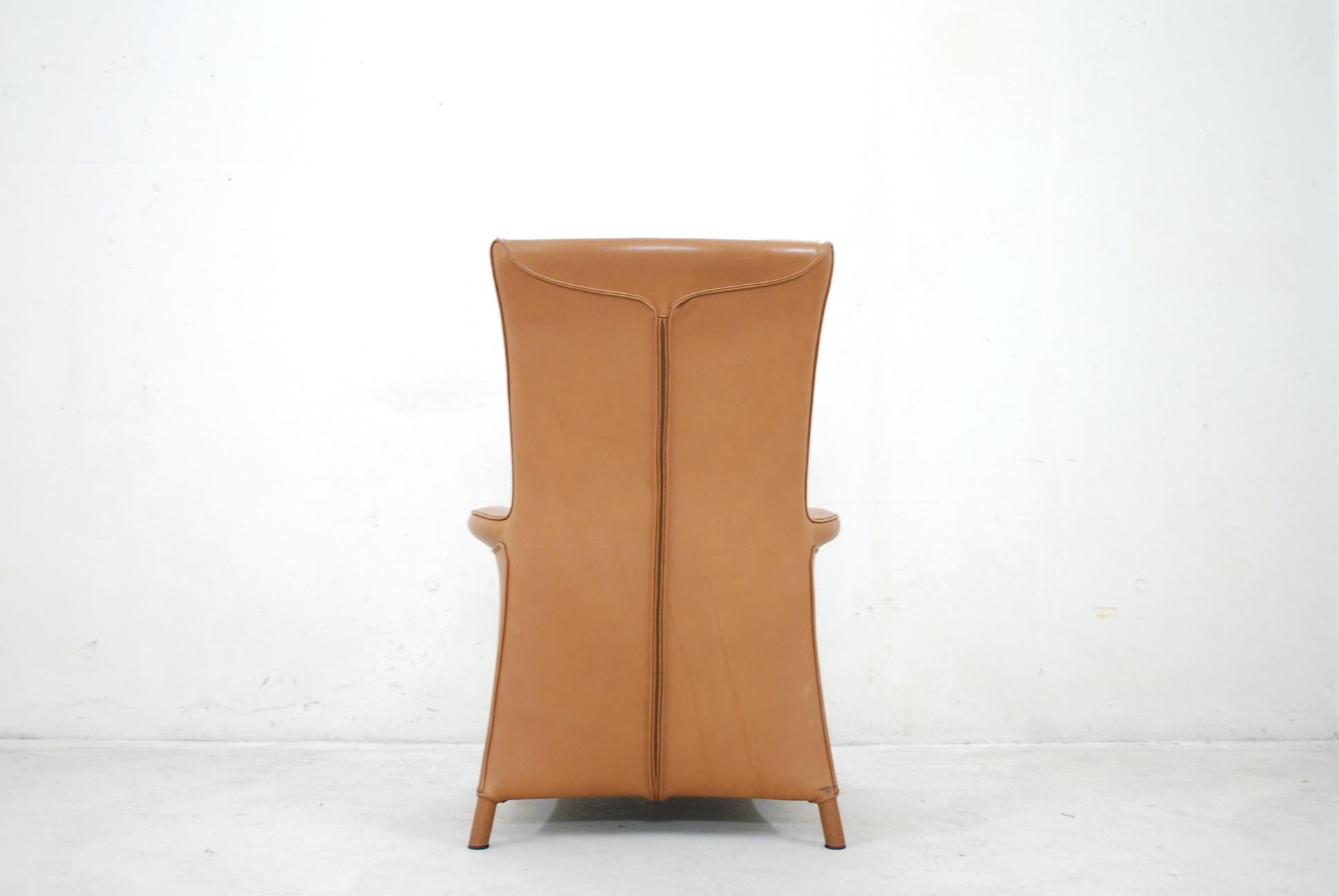 Wittmann Leather Armchair Chair Model Alta Design by Paolo Piva 5