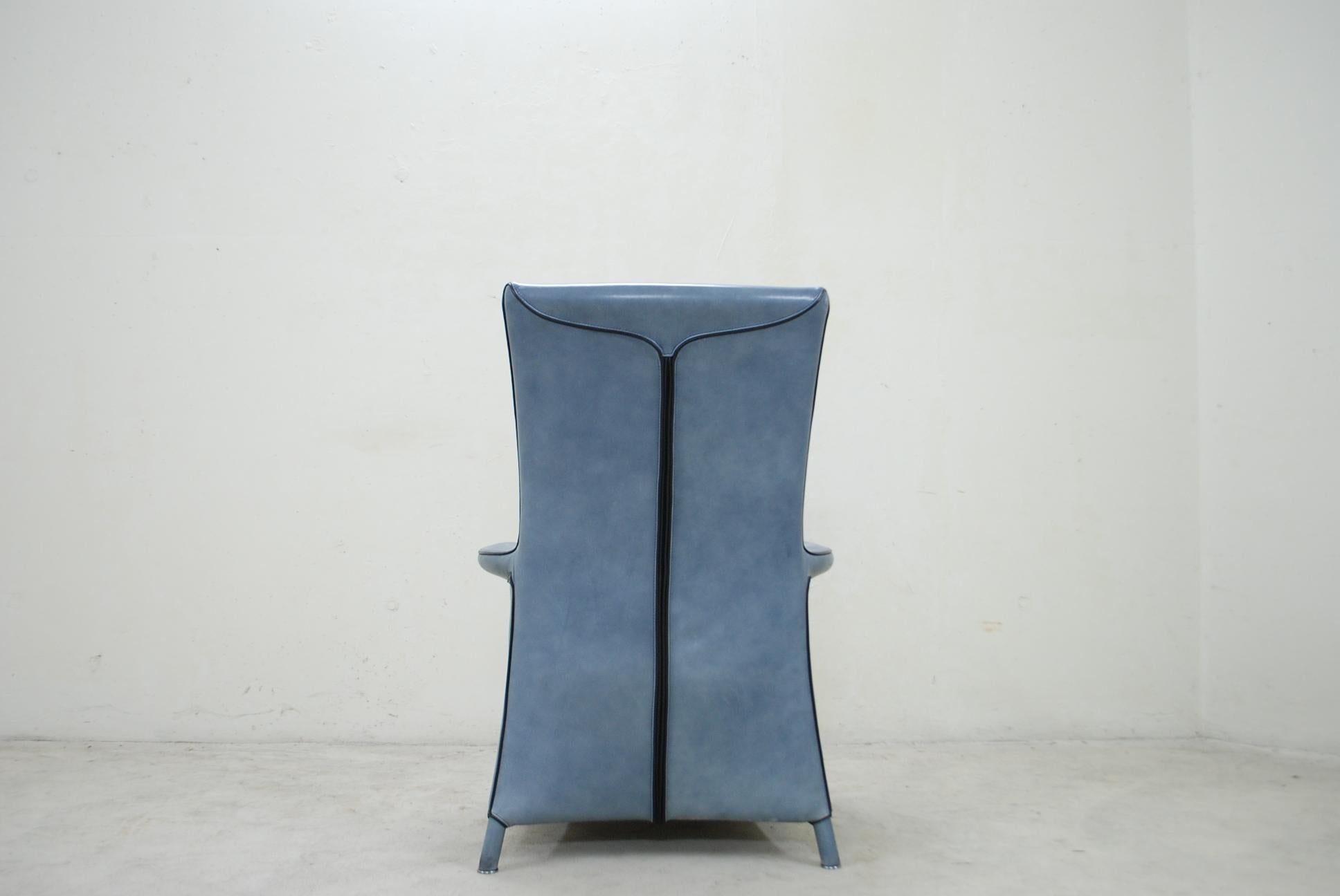 Wittmann Leather Armchair Chair Model Alta Design by Paolo Piva 7
