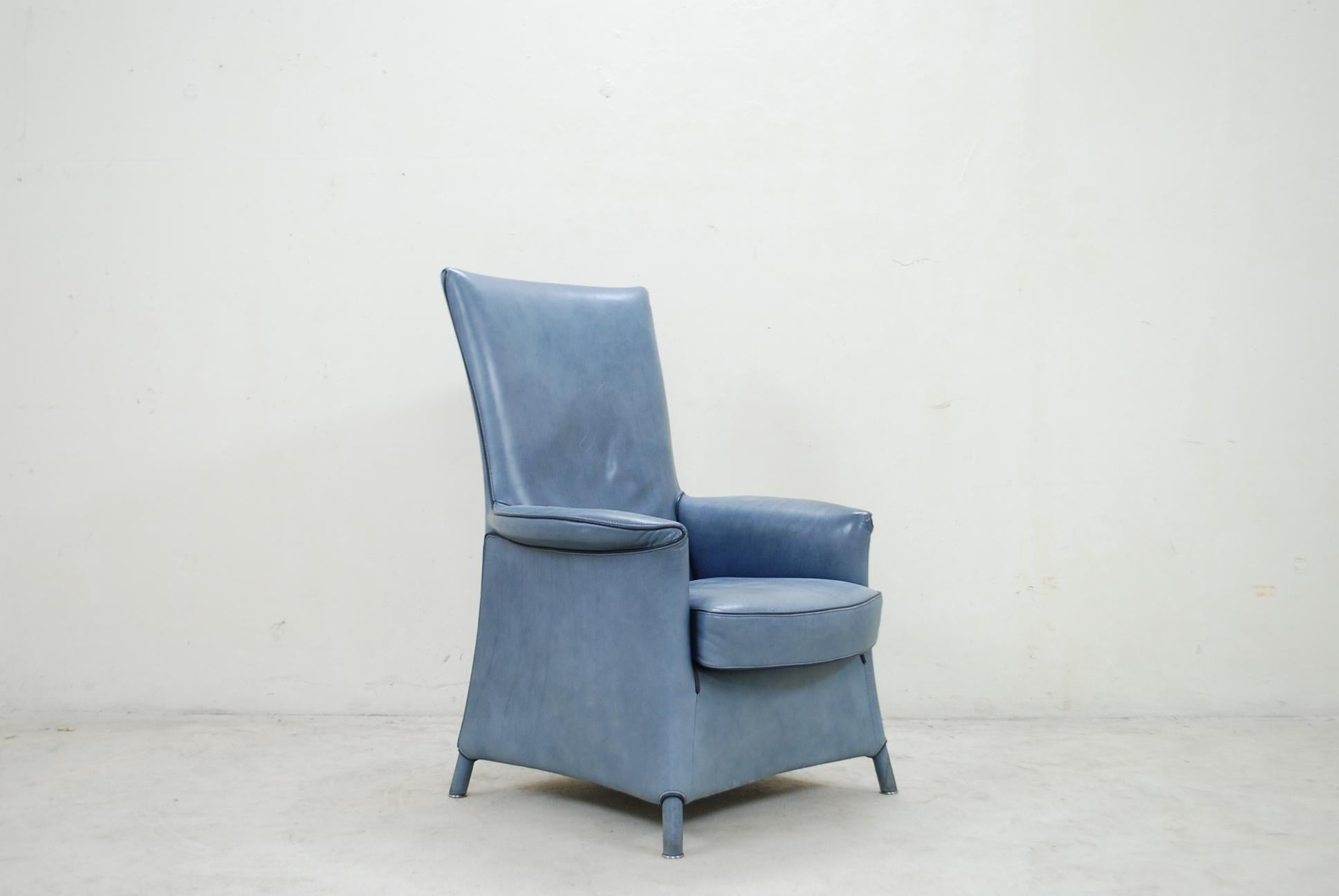 Wittmann Leather Armchair Chair Model Alta Design by Paolo Piva 10