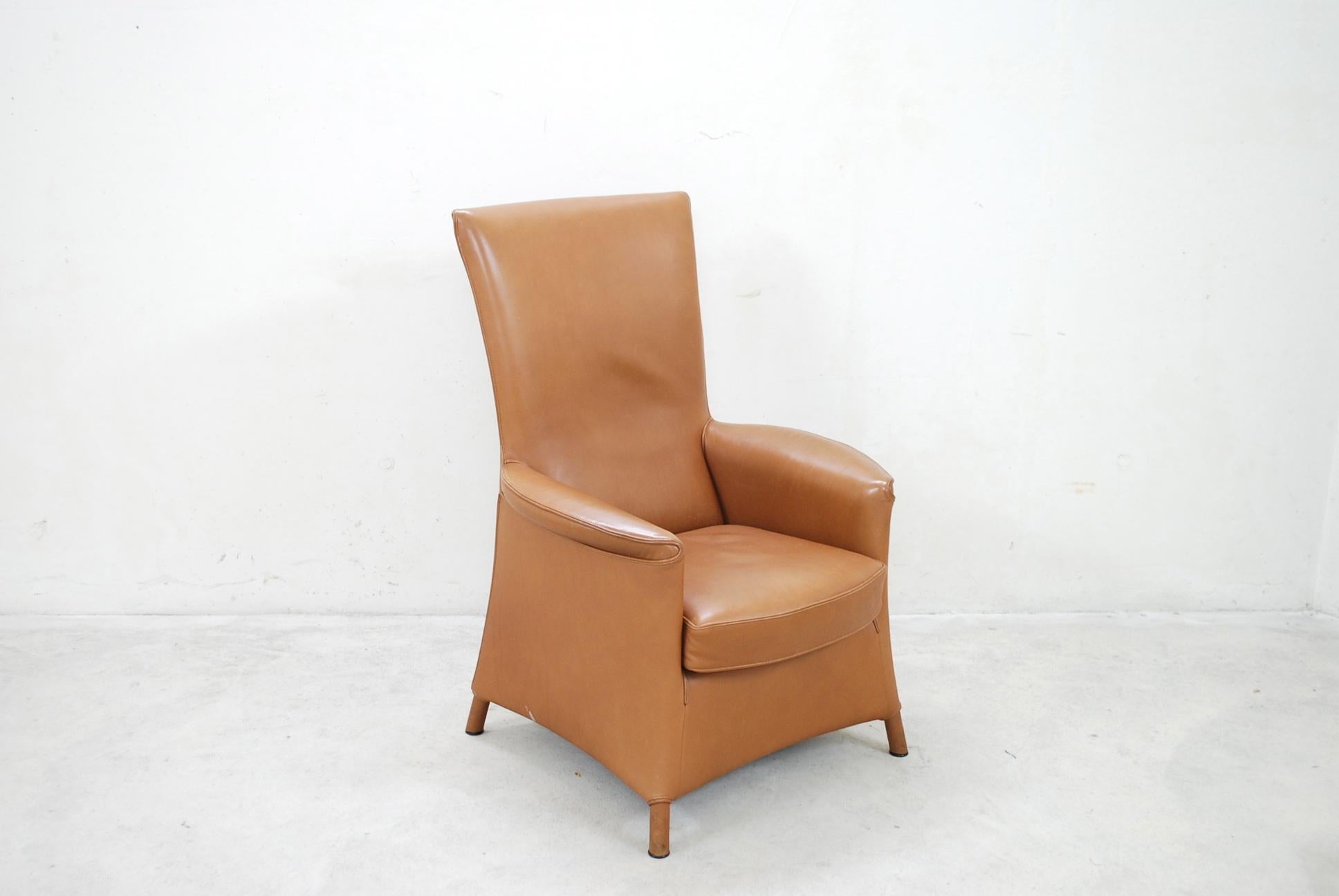 Wittmann Leather Armchair Chair Model Alta Design by Paolo Piva 9