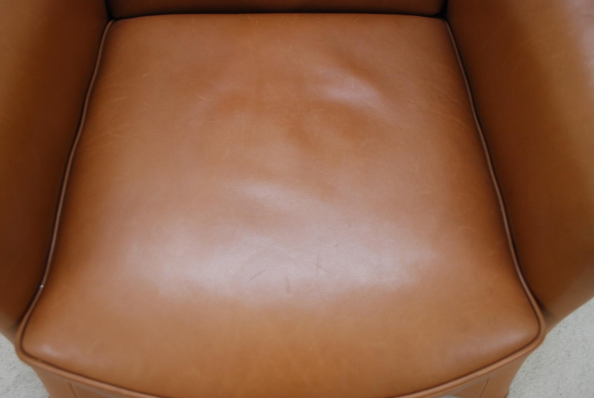Austrian Wittmann Leather Armchair Chair Model Alta Design by Paolo Piva