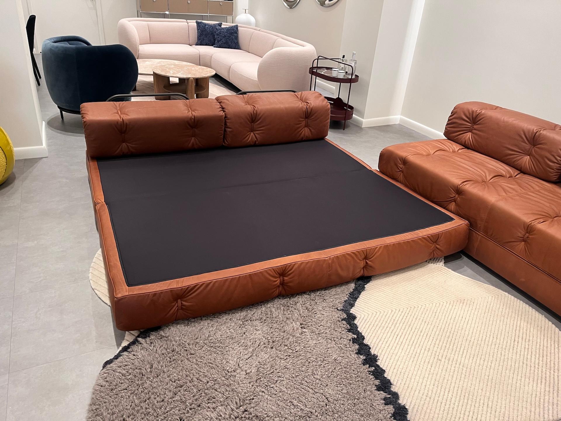 Wittmann Leather Atrium Sofa Bed with Tray Element by Wittmann Workshop in STOCK 6