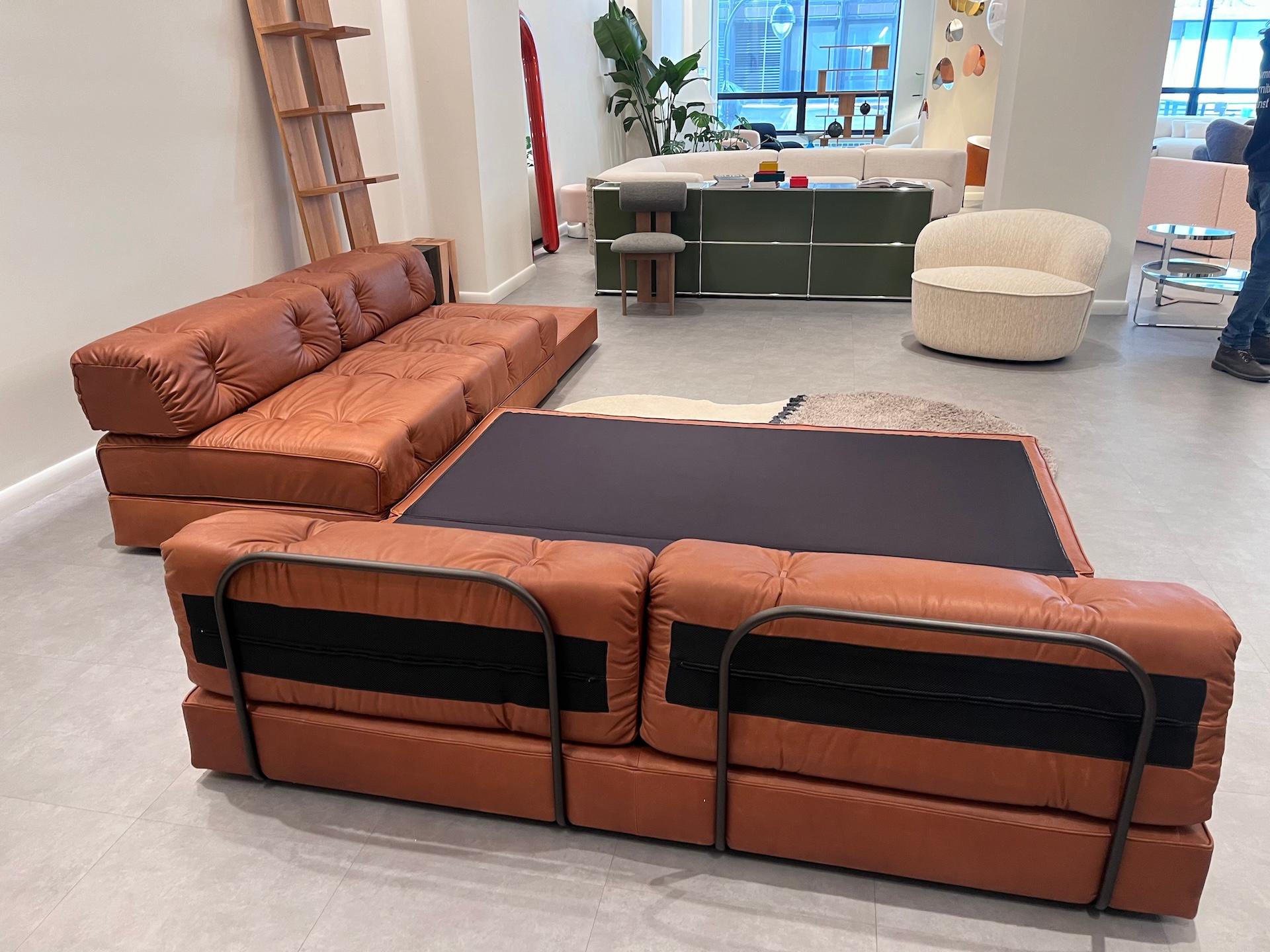 Wittmann Leather Atrium Sofa Bed with Tray Element by Wittmann Workshop in STOCK 3