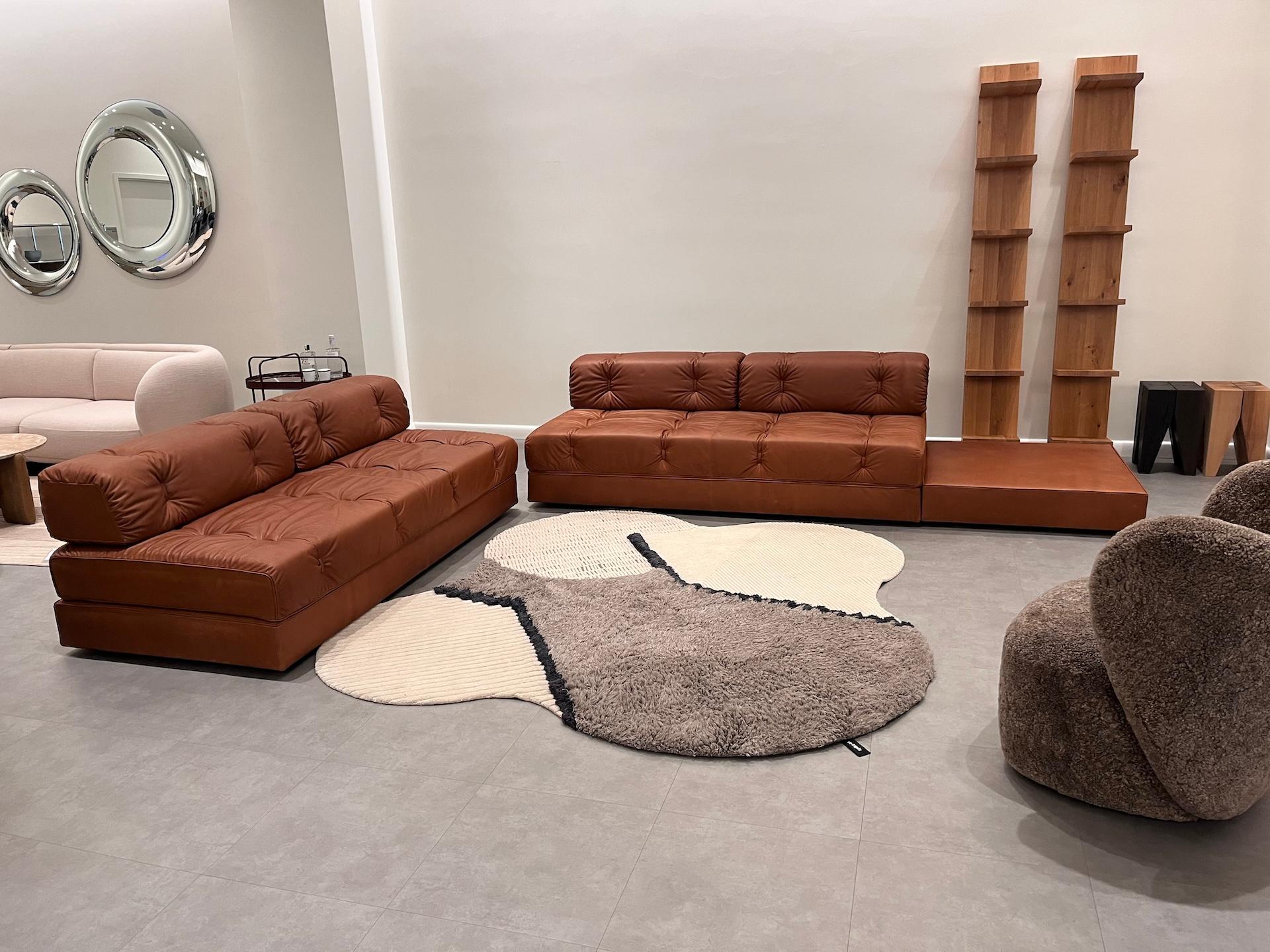 Wittmann Leather Atrium Sofa Beds by Wittmann Workshop in STOCK For Sale 4