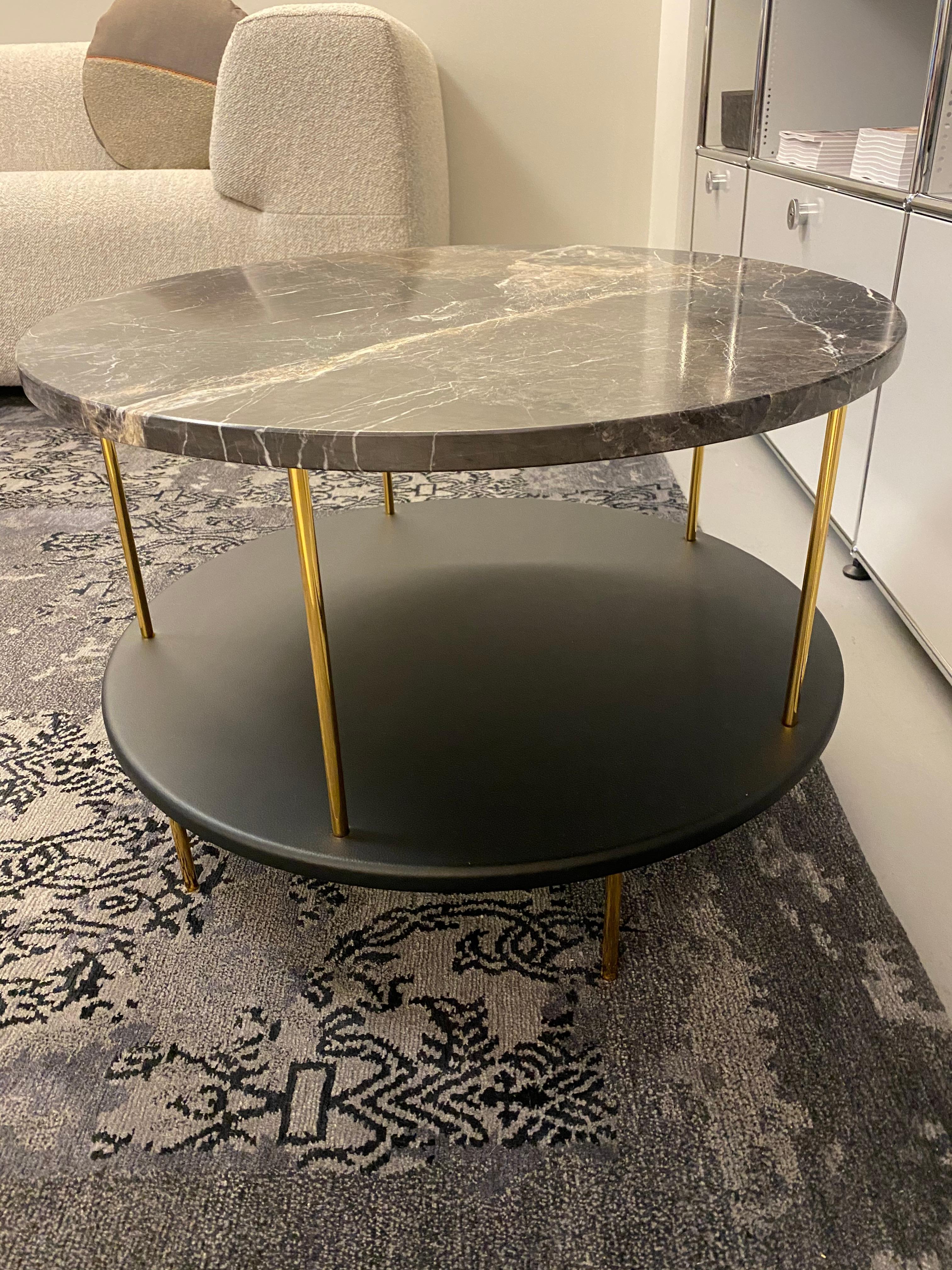 Modern Wittmann Marble DD Table with Gold-Plated Legs Designed by Jaime Hayon