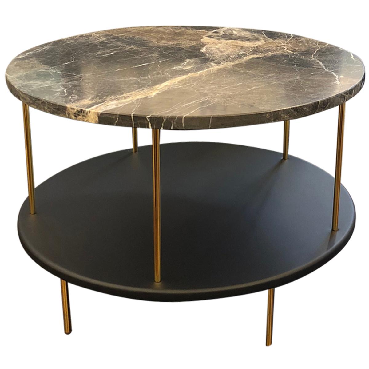 Wittmann Marble DD Table with Gold-Plated Legs Designed by Jaime Hayon