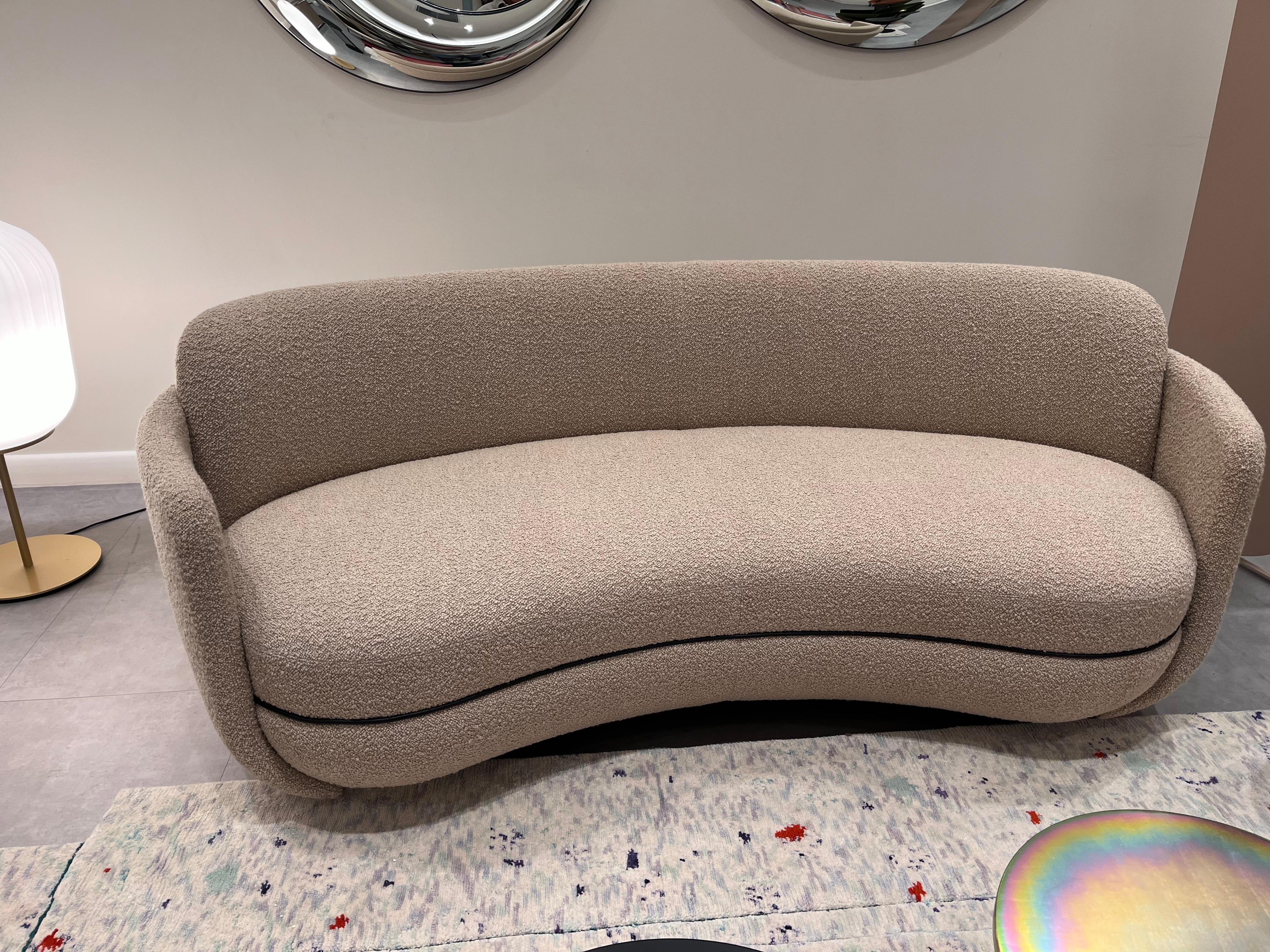 Fabric  Wittmann Miles Curved Sofa by Sebastian Herkner in STOCK