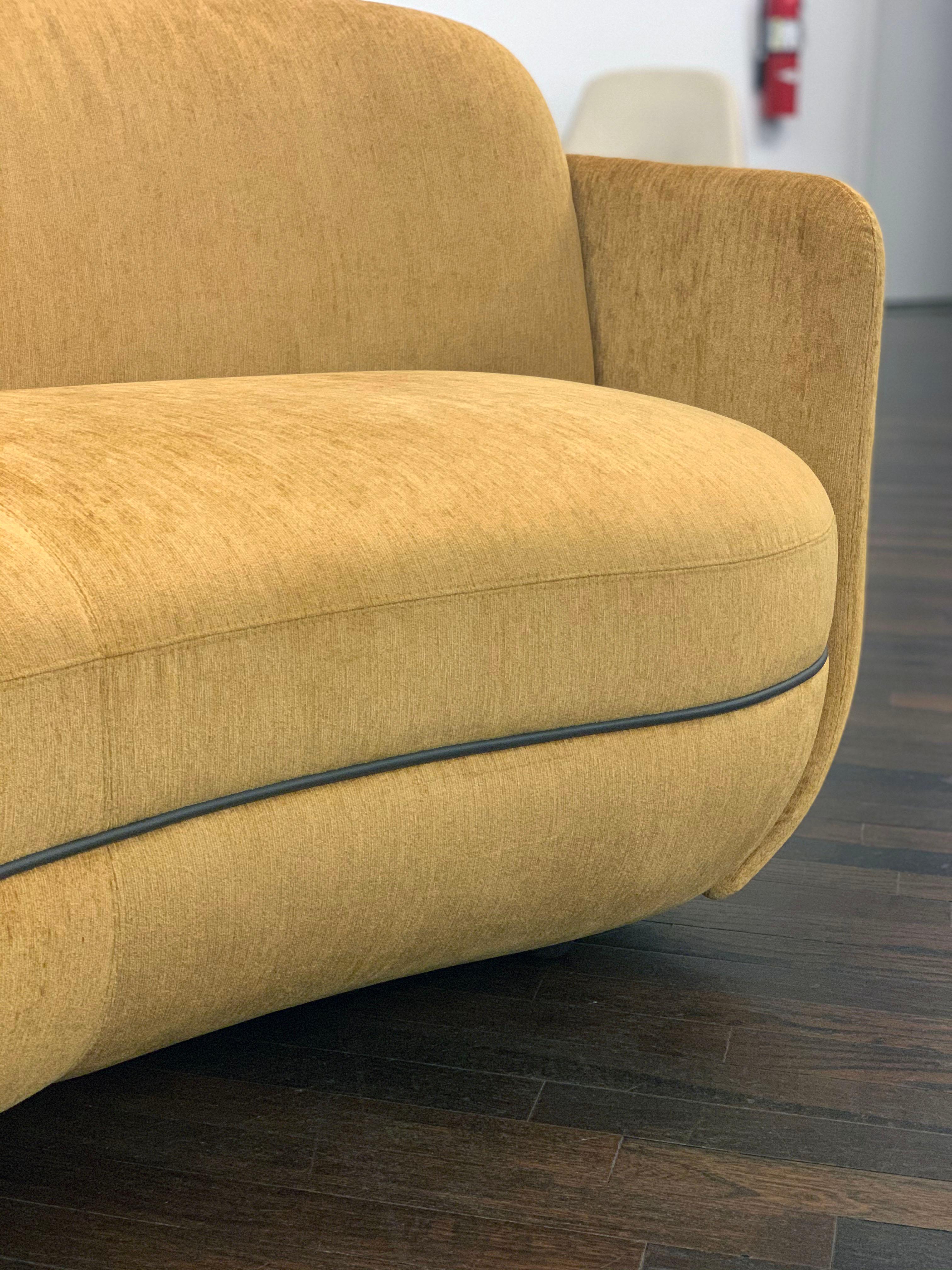  Sebastian Herkner Miles Curved Sofa by Wittmann In Excellent Condition In New York, NY