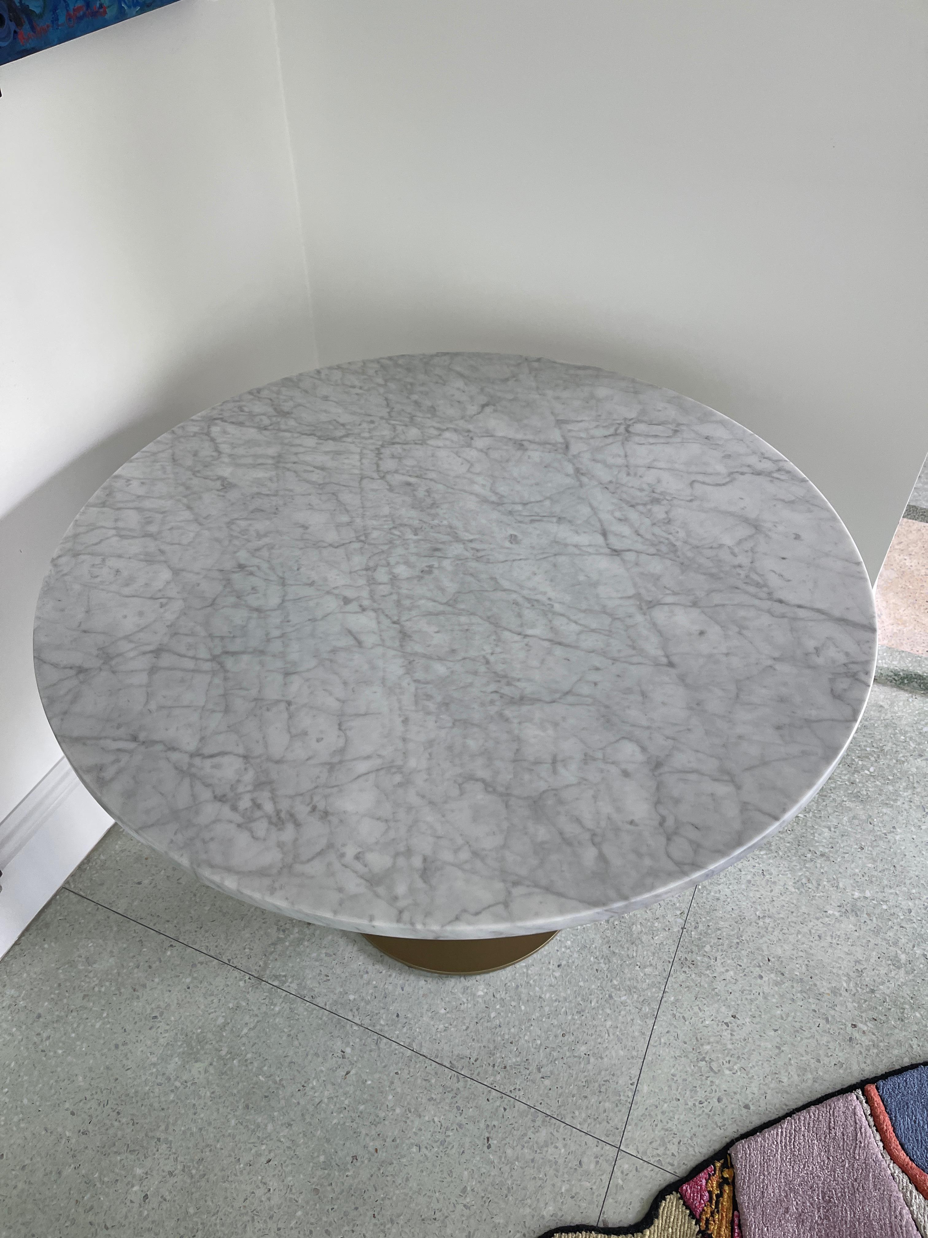 Wittmann Miles White Carrara Marble Table Designed by Sebastian Herkner in Stock In Excellent Condition In New York, NY