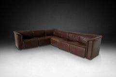 Canapé modulaire « Hochbarett » de Wittmann en cuir marron, Autriche, années 1970