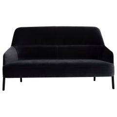 Wittmann Mono Fabric Sofa Dark Blue Two-Seater Gray