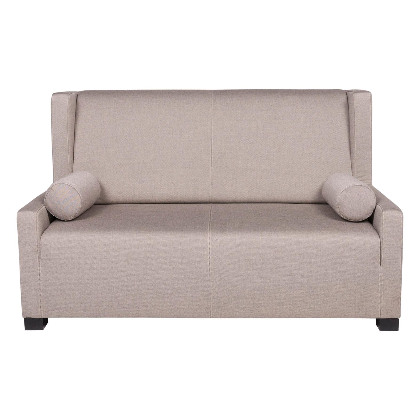 Wittmann Museo Fabric Sofa Gray Two-Seat Couch For Sale