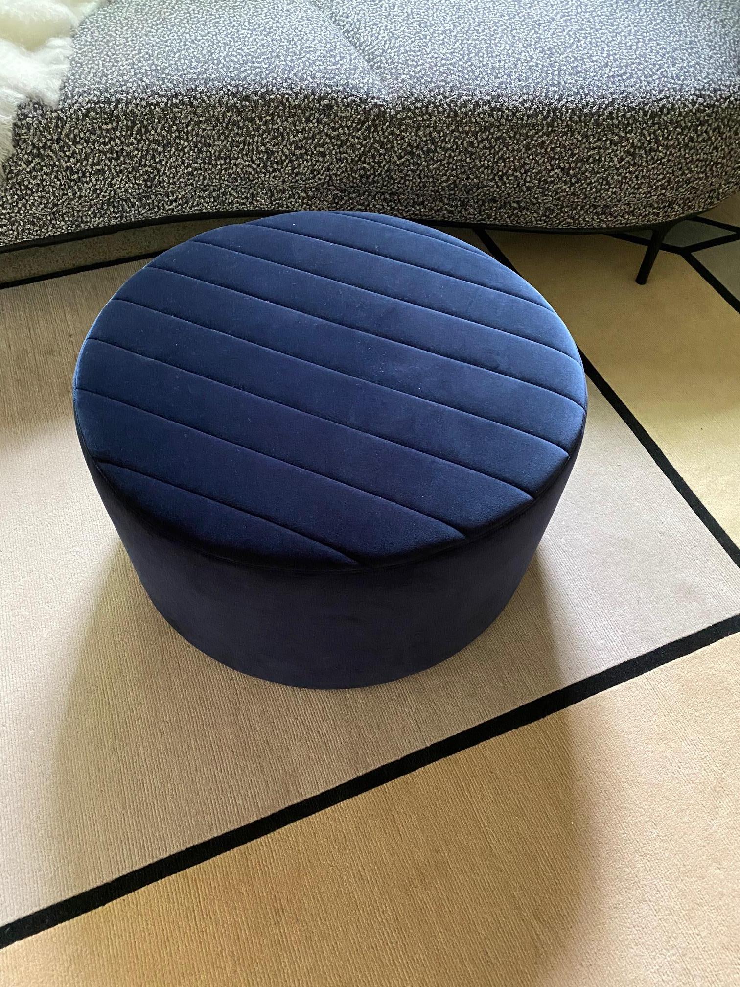 Wittmann Oyster Ottoman in Raf Simons Velvet 3