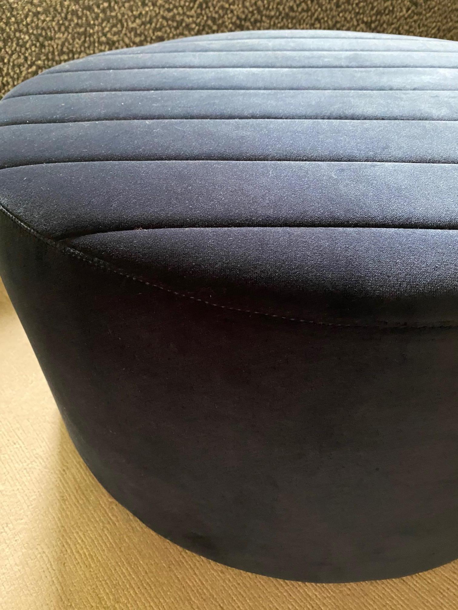 Wittmann Oyster Ottoman in Raf Simons Velvet In Excellent Condition In New York, NY