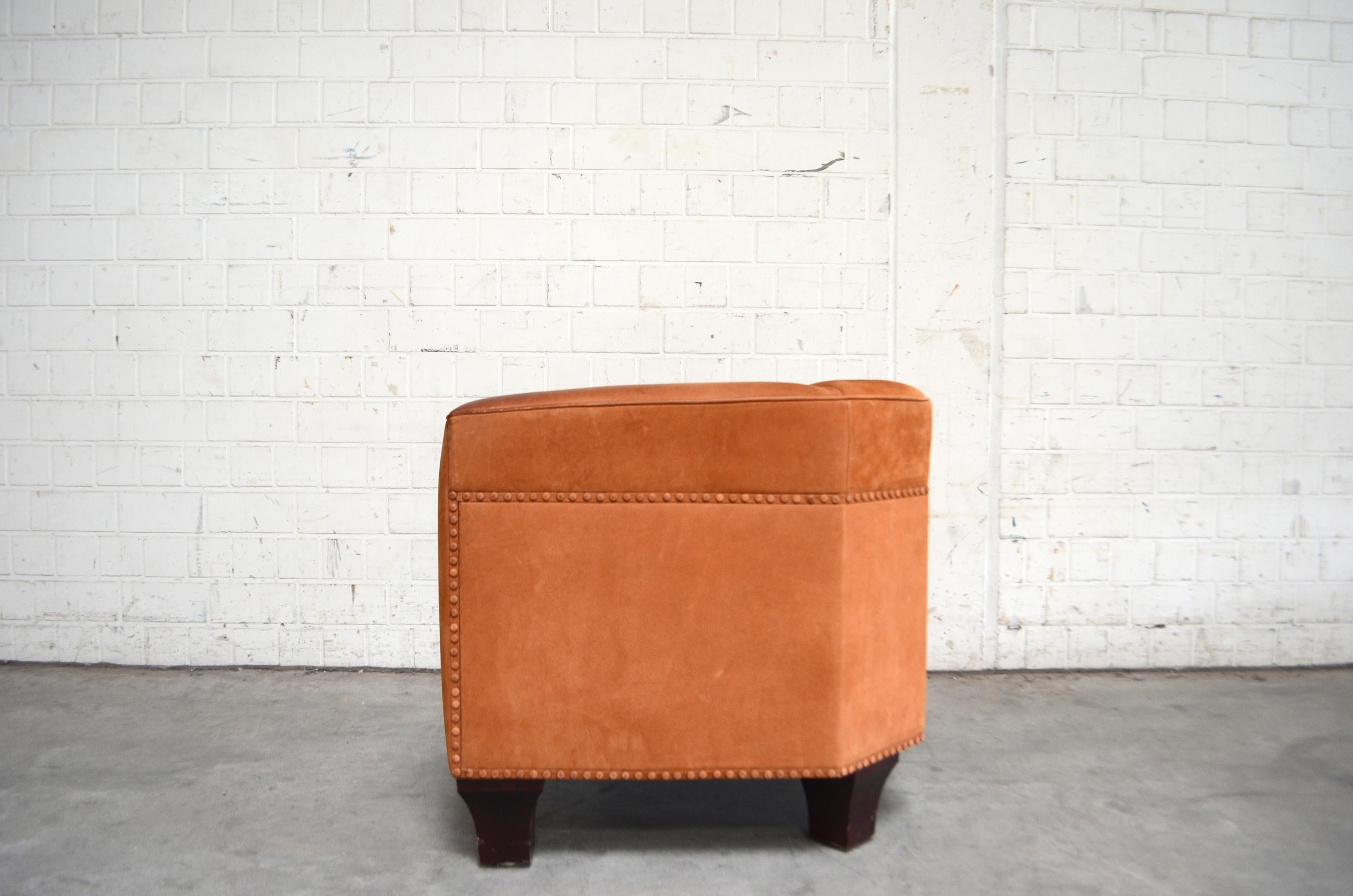 Wittmann Palais Stoclet Cognacfarbener Vintage-Ledersessel von Josef Hoffmann 6