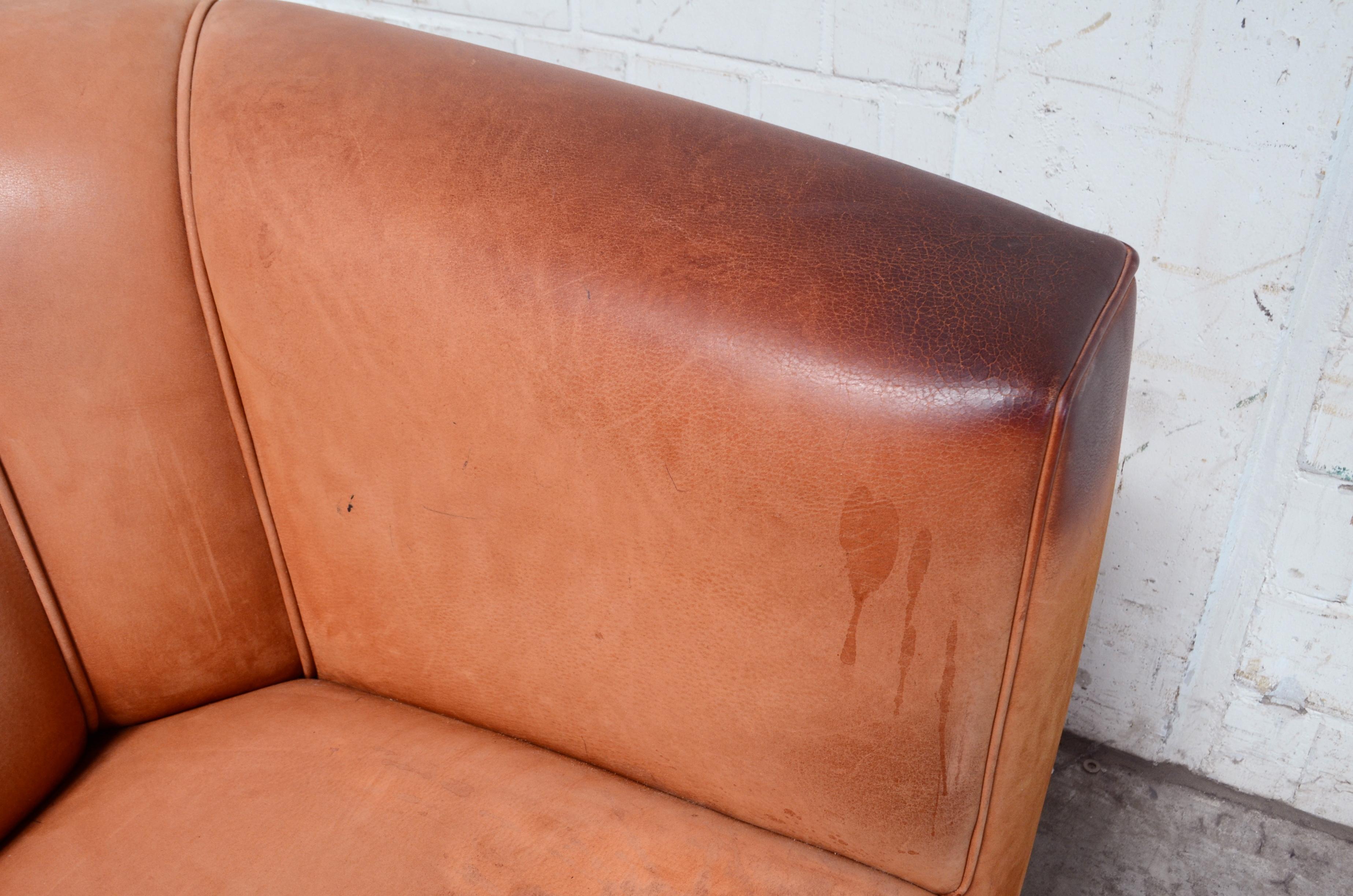Wittmann Palais Stoclet Cognacfarbener Vintage-Ledersessel von Josef Hoffmann 12