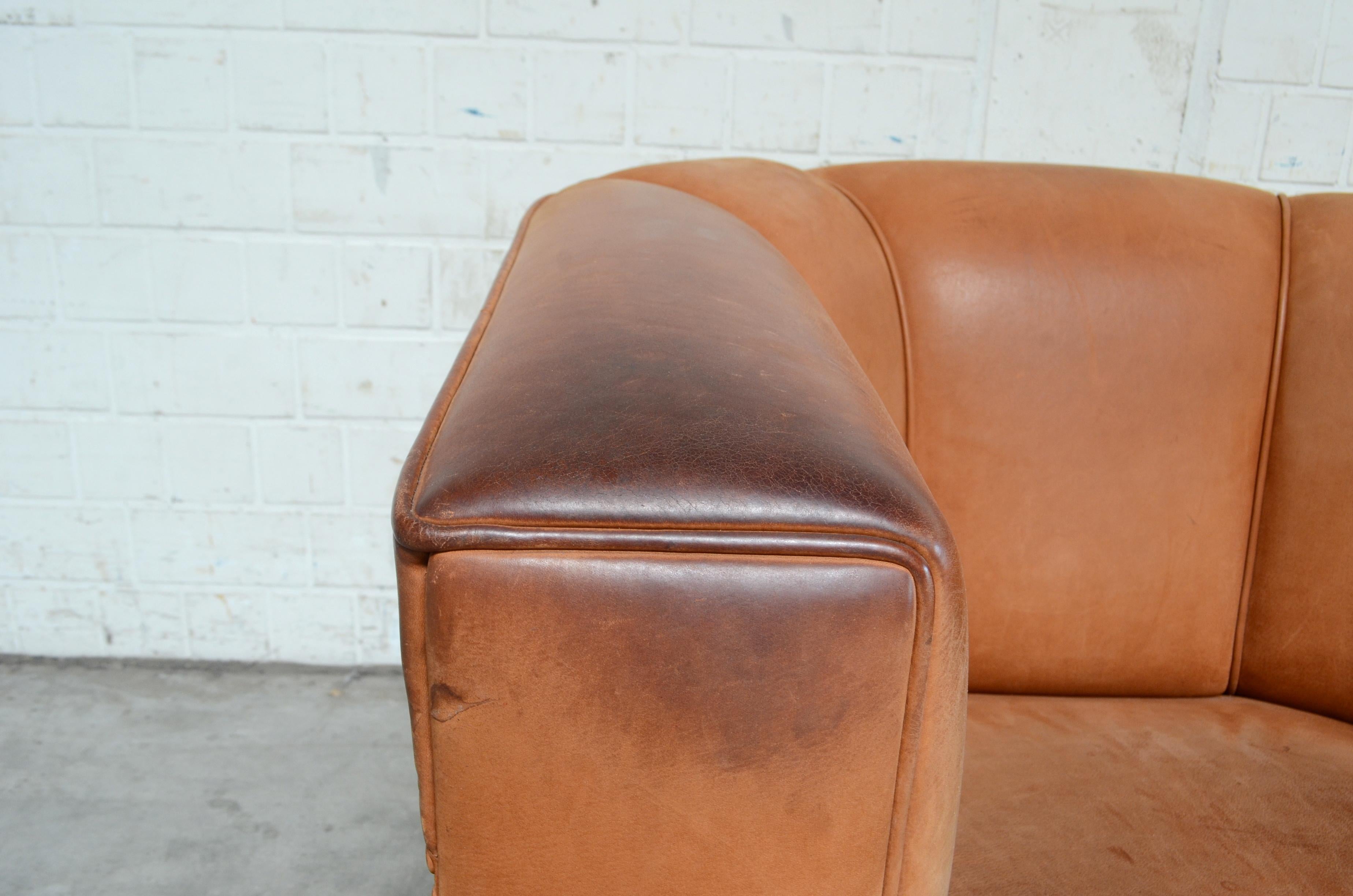 Wittmann Palais Stoclet Vintage Cognac Leather Armchair by Josef Hoffmann In Good Condition In Munich, Bavaria