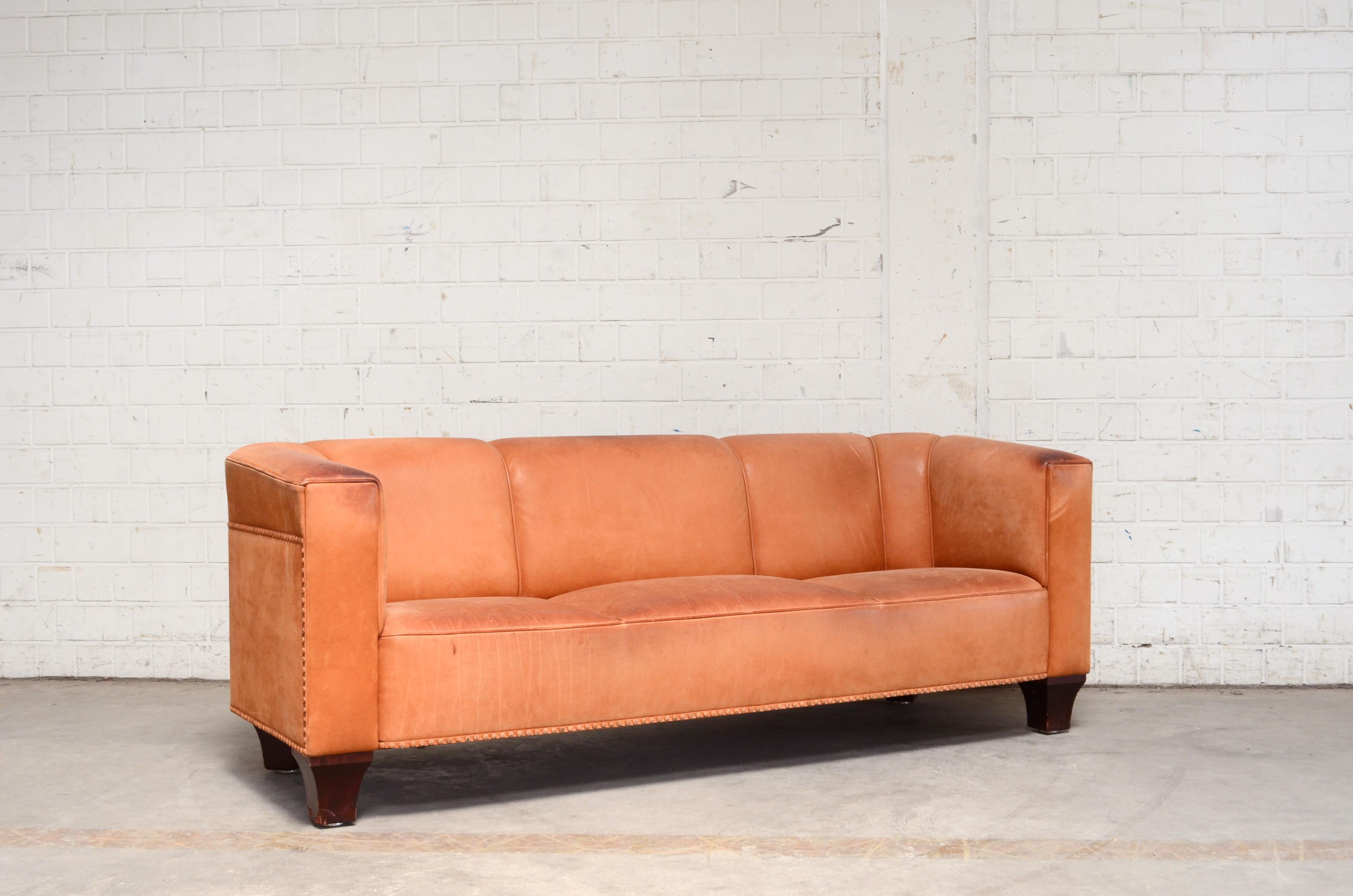 From Austrian designer Josef Hoffmann comes this great Palais Stoclet sofa.
Design year between 1905-1911 through the time of Art Nouveau and Vienna Secession for the mansion Palais Stoclet in Brussels Belgium.
This sofa was produced in the