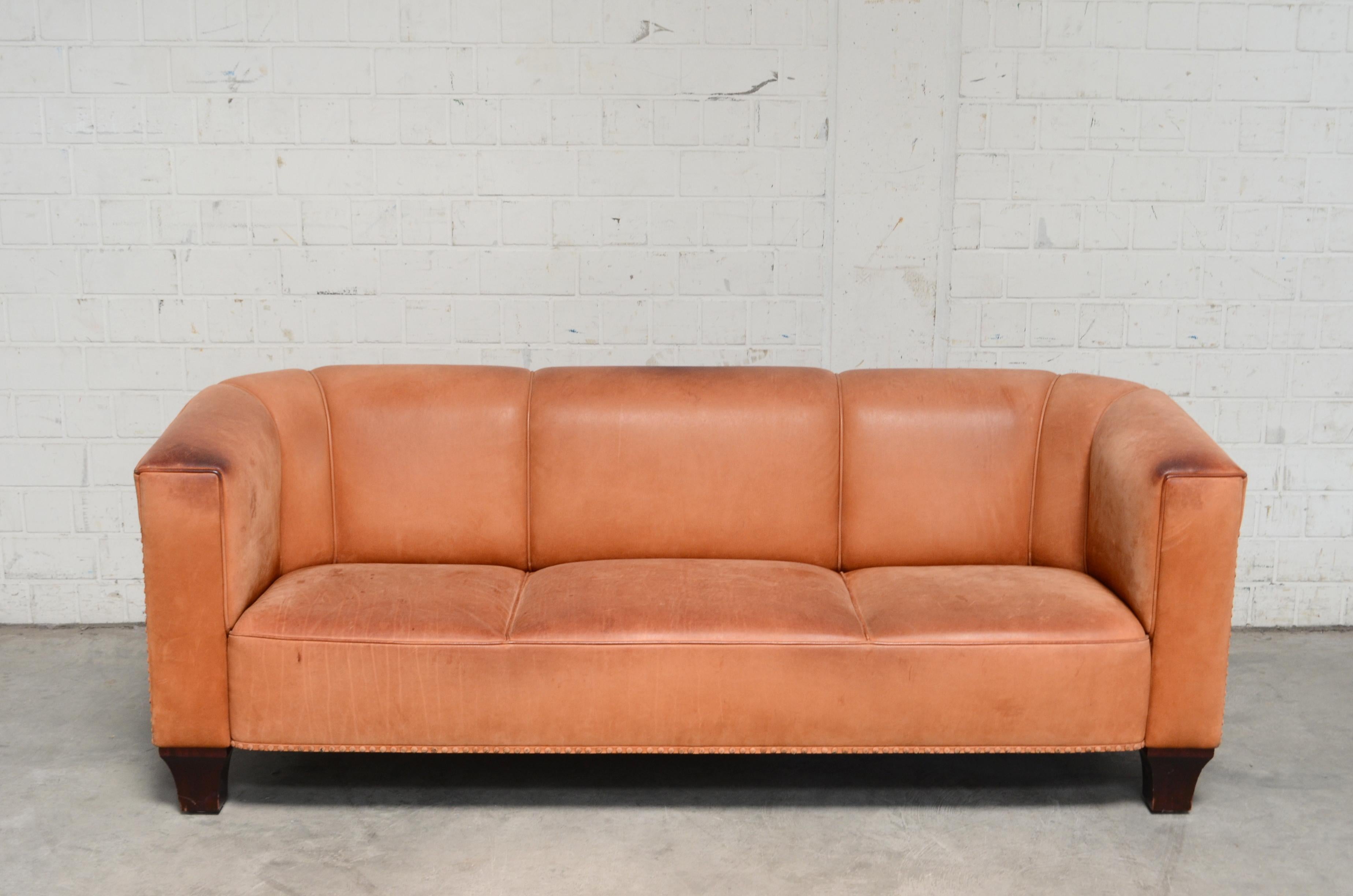 Austrian Wittmann Palais Stoclet Vintage Living Room 2 Sofa & 4 Armchairs, Set of 6