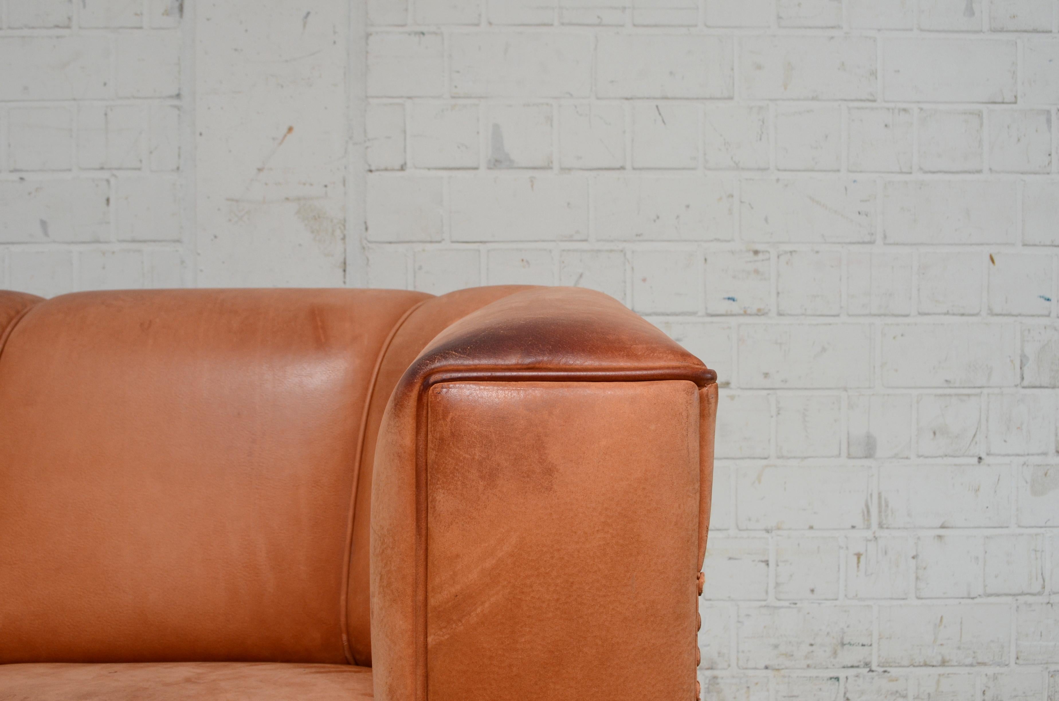 Wittmann Palais Stoclet Vintage Living Room 2 Sofa & 4 Armchairs, Set of 6 In Fair Condition In Munich, Bavaria