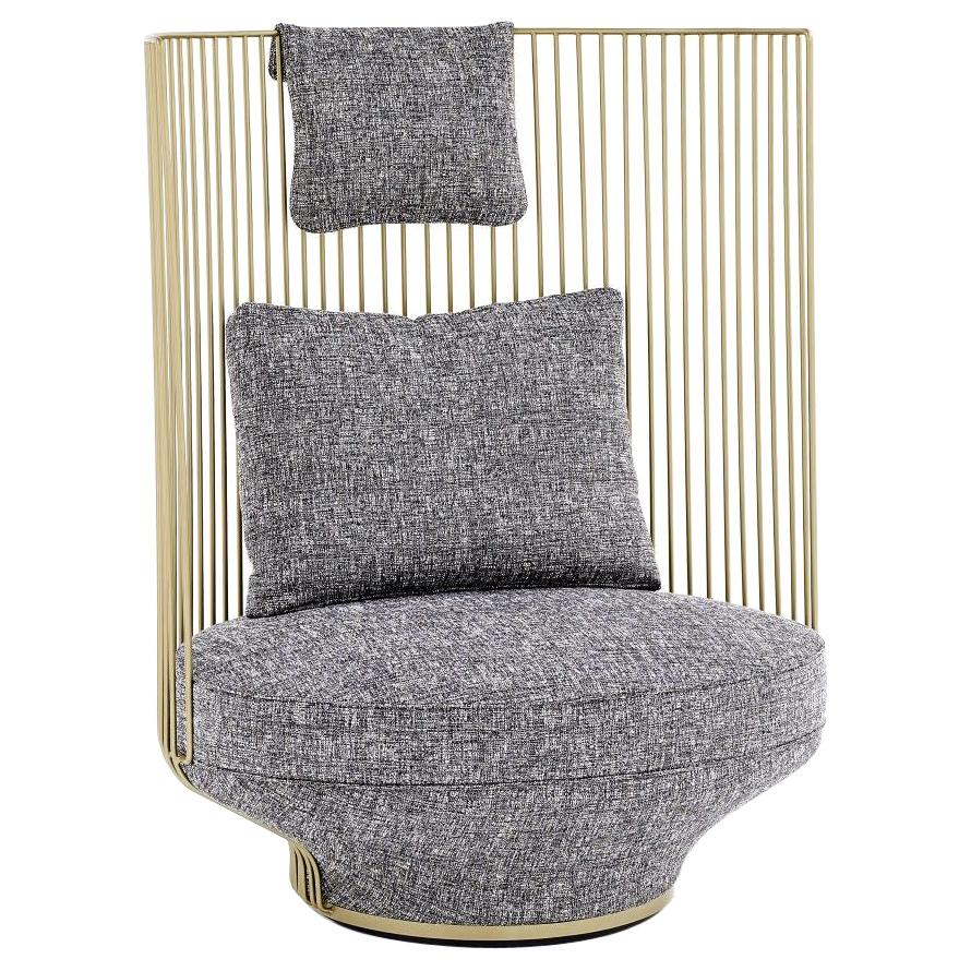 Maßgefertigter Wittmann Paradiesvogel-Sessel mit hoher Rückenlehne, entworfen von Luca Nichetto