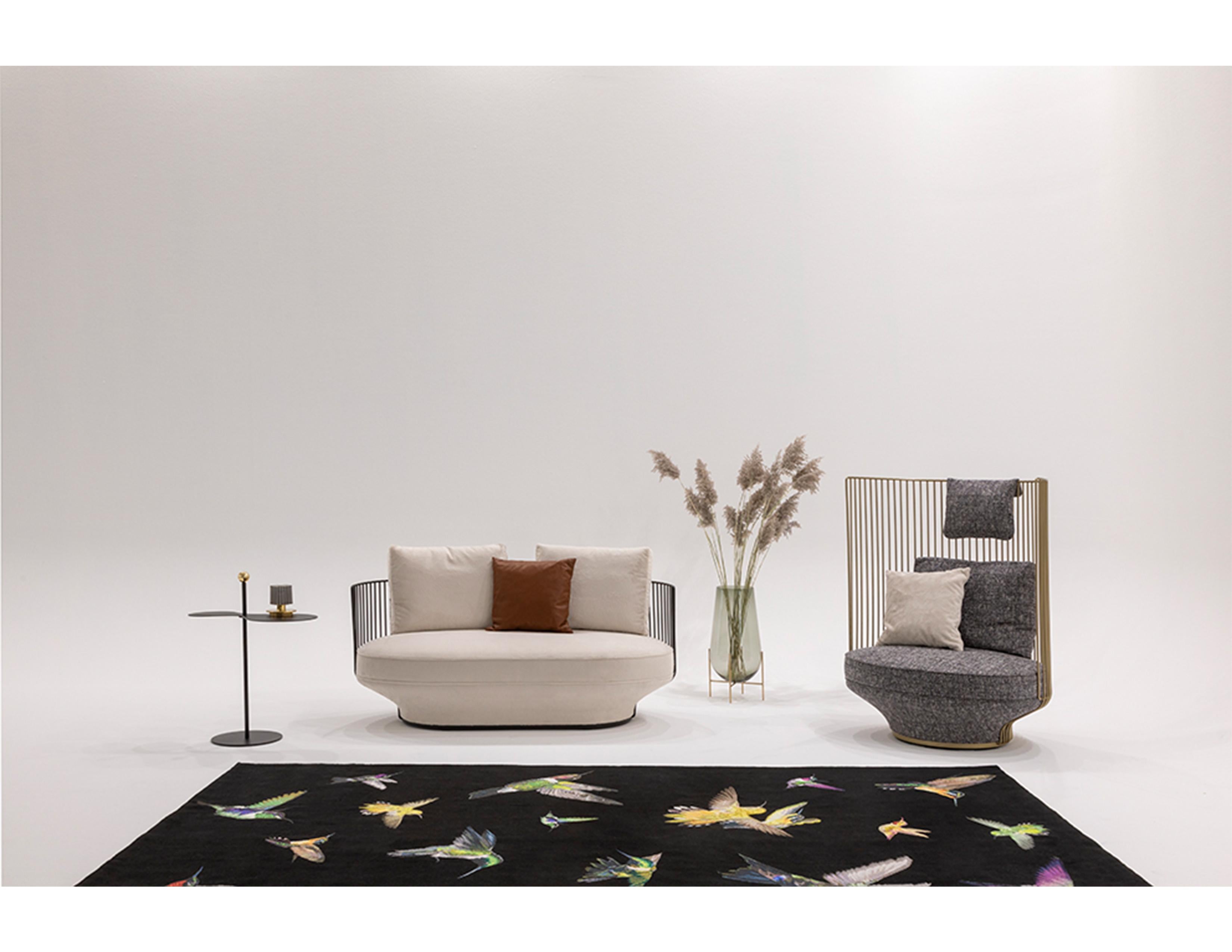 Anpassbares Wittmann Paradise Bird Sofa mit Vogelmotiv von Luca Nichetto im Angebot 5