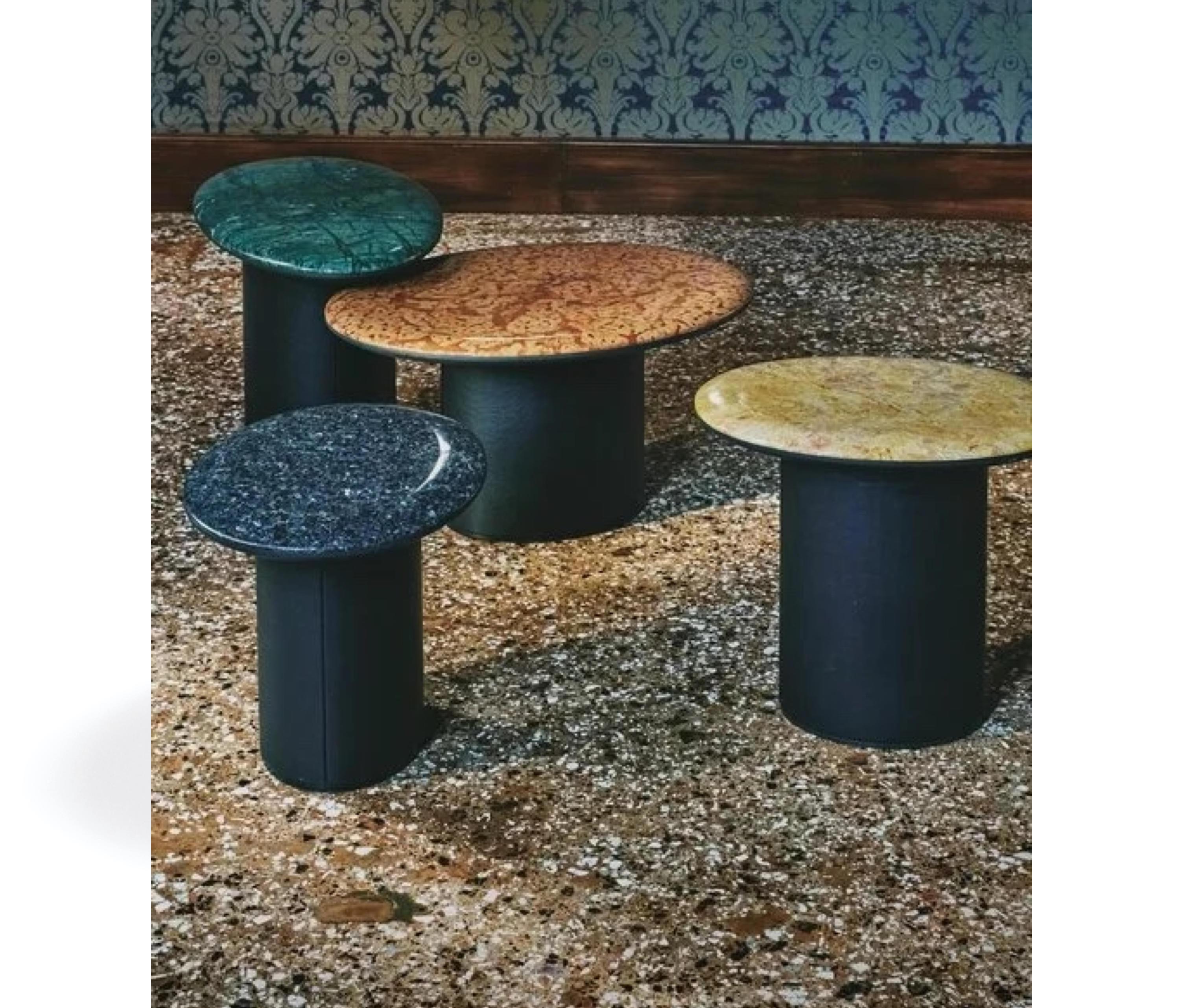 Contemporary Wittmann Set of Four Antilles Marble Top Side Tables by Luca Nichetto For Sale