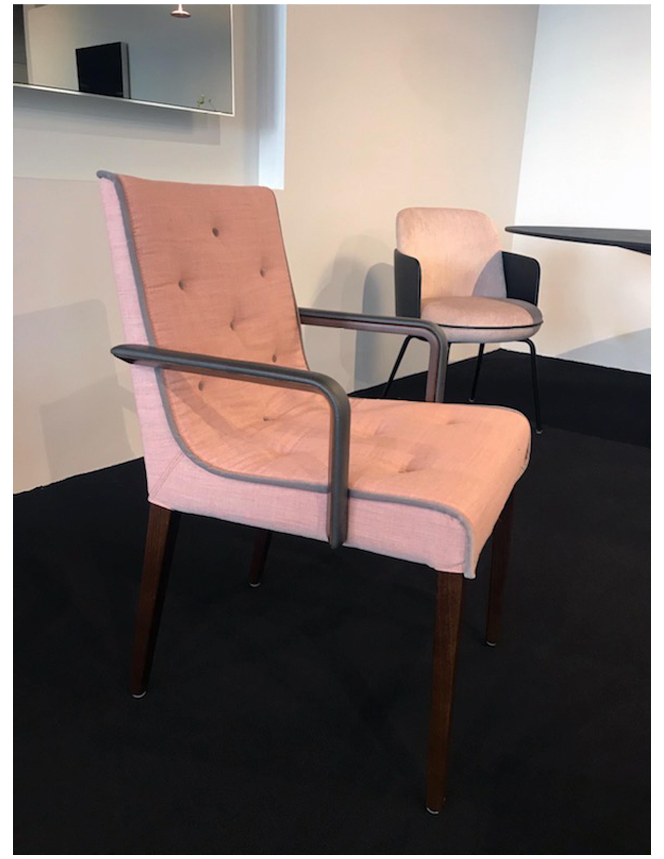 Contemporary ONE Wittmann Pink Leslie Armchair in STOCK For Sale