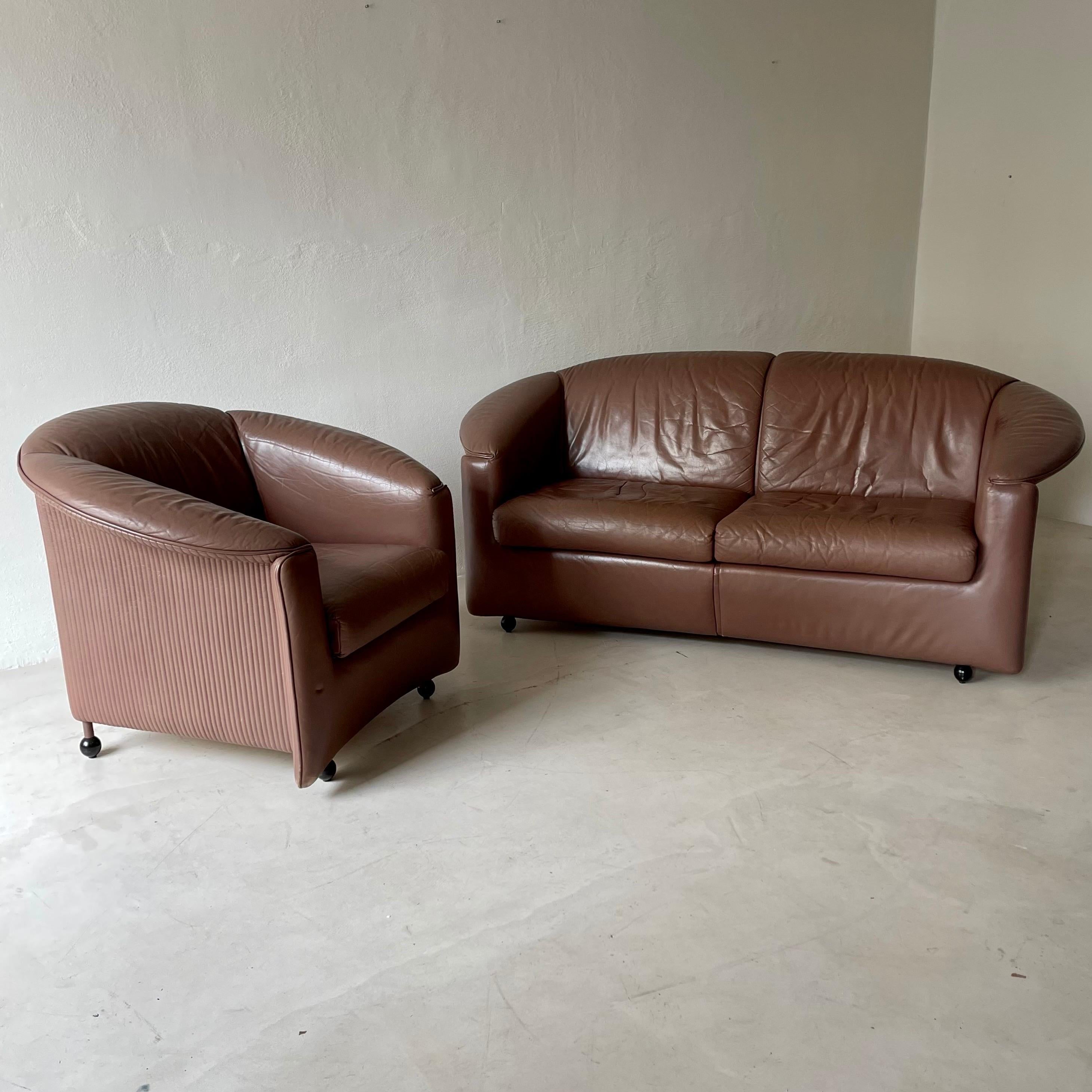 Wittmann Sofa Armchair, Set of Two For Sale 6