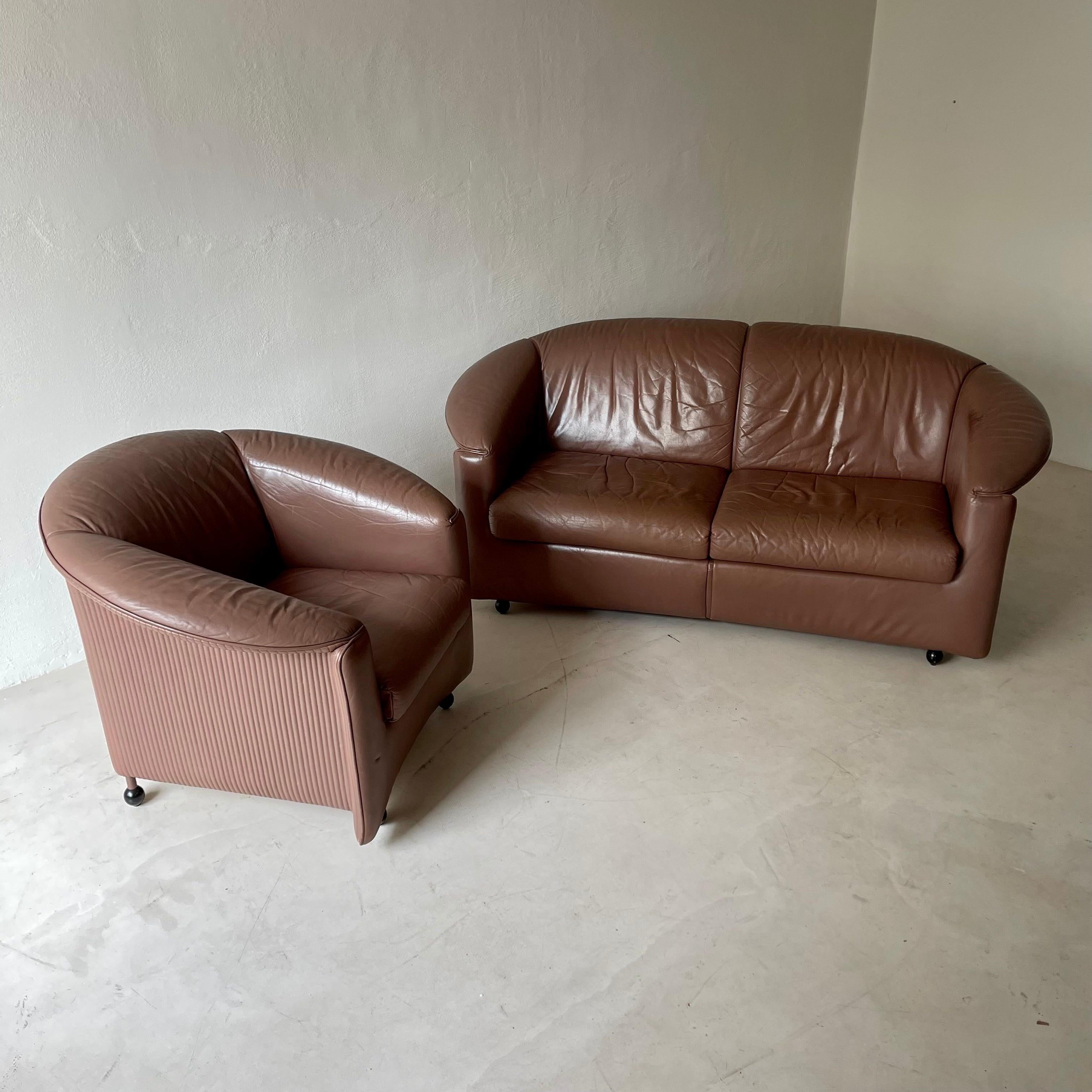 Wittmann sofa armchair, set of two.