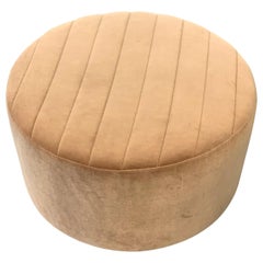 Wittmann Velvet Earth Oyster Ottoman