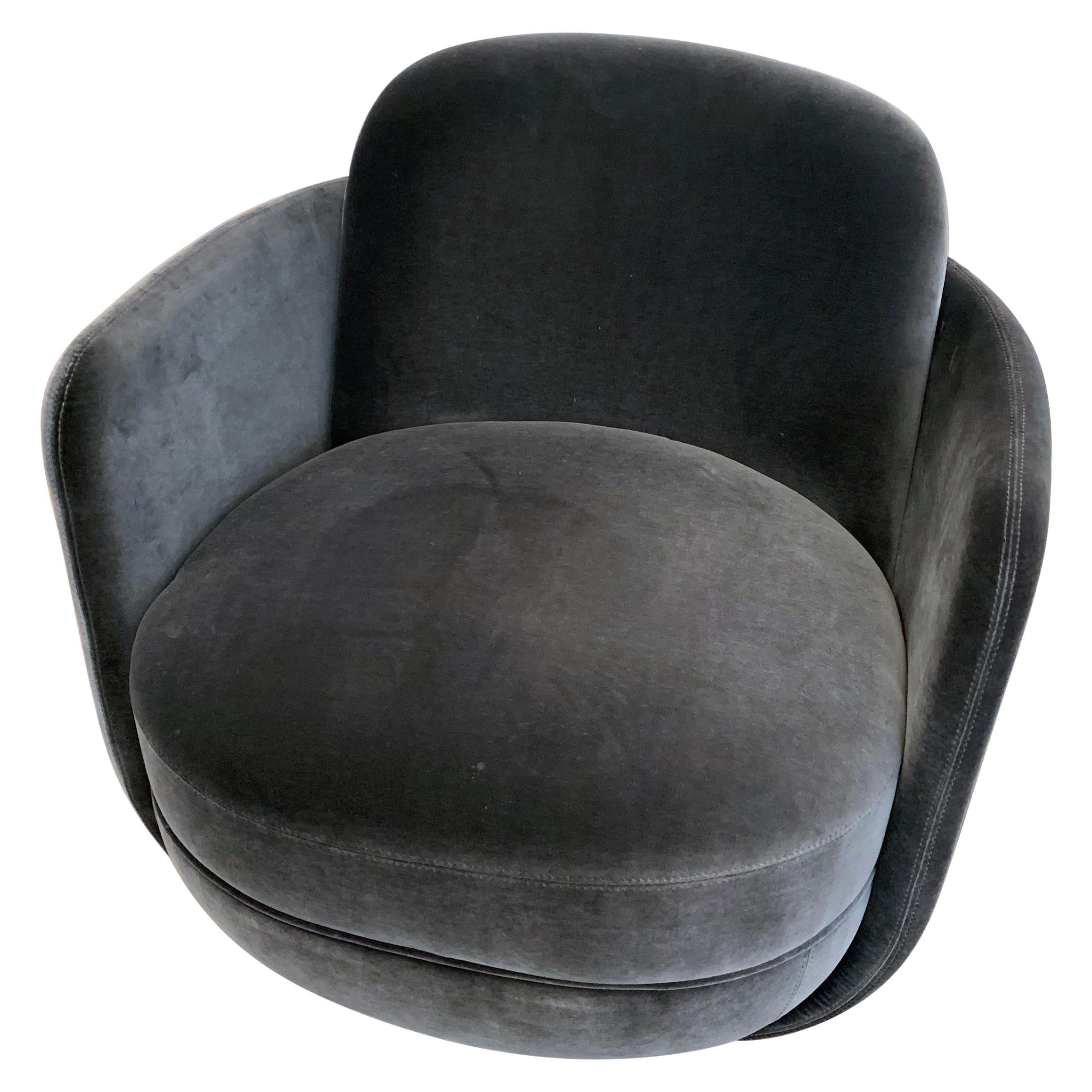 ONE Wittmann Velvet Miles Lounge Chair by Sebastian Herkner in STOCK