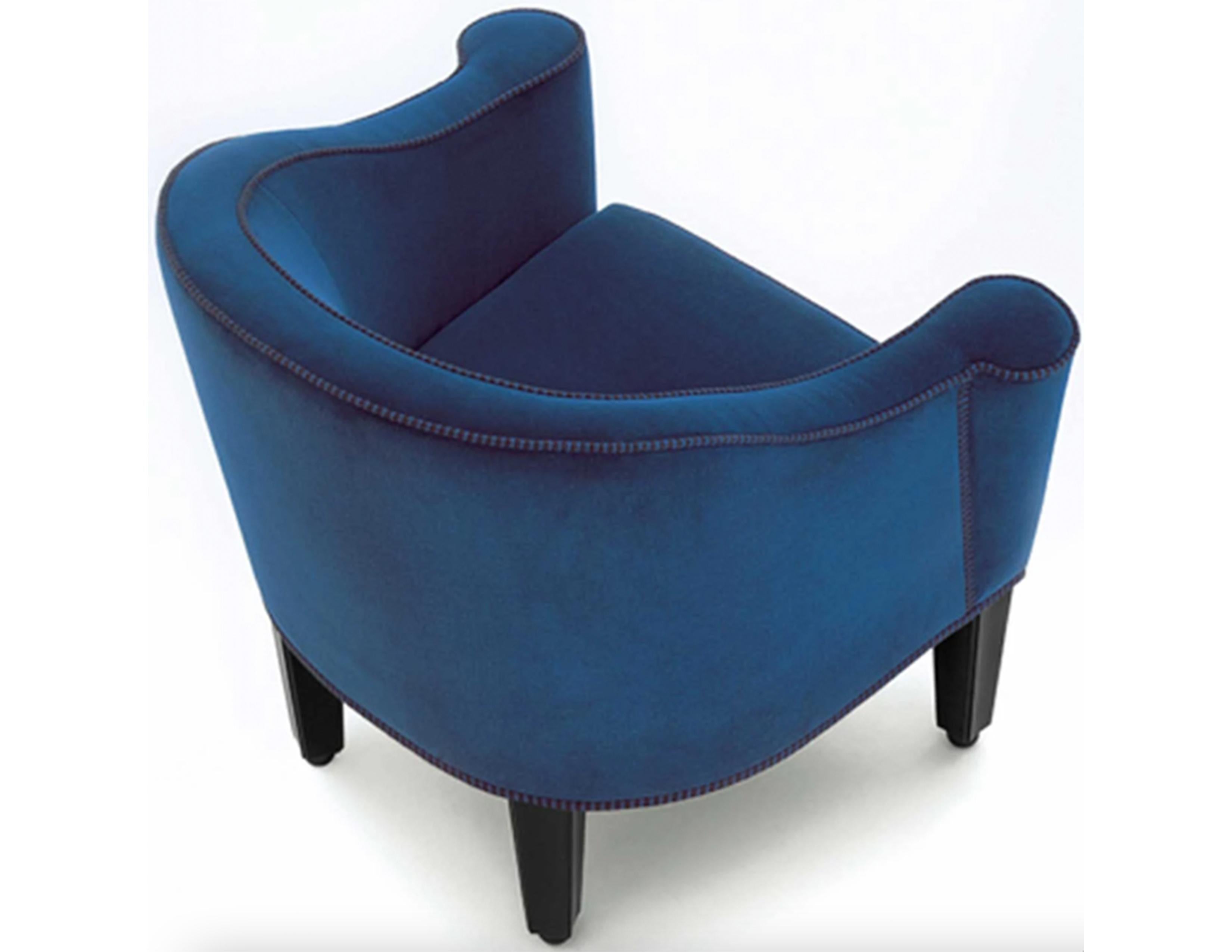 Contemporary Customizable Wittmann Villa Gallia Lounge Chair by Josef Hoffmann For Sale