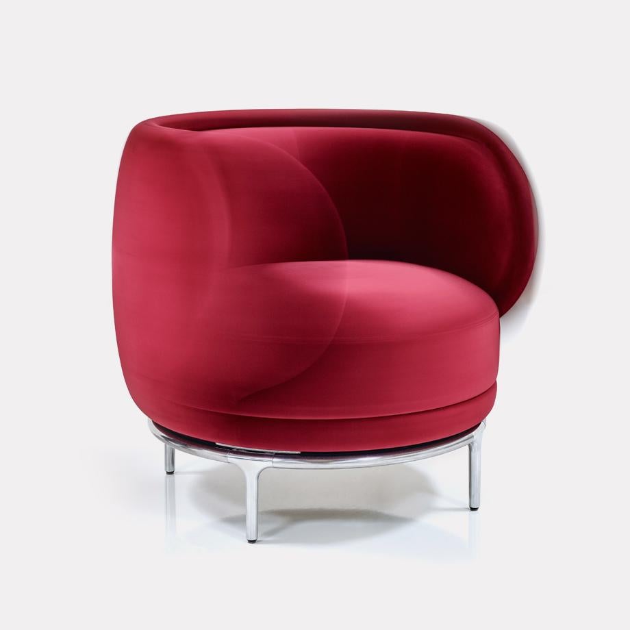Customizable Wittmann Vuelta 72 Swivel Lounge Armchair by Jaime Hayon In New Condition For Sale In New York, NY