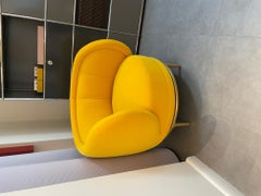 Wittmann Vuelta 80 Swivel Chair by Jaime Hayon in Raf Simons Yellow Velvet