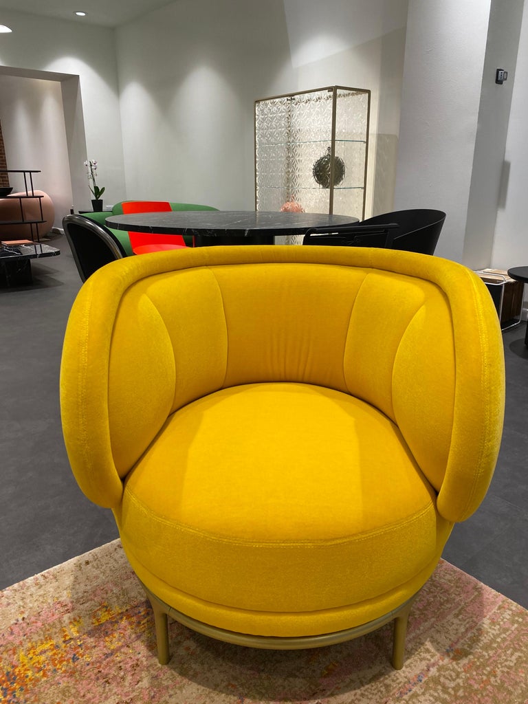 Wittmann Vuelta 80 Velvet Swivel Chair by Jaime Hayon For Sale at 1stDibs