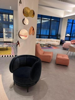 Wittmann Vuelta 80 Velvet Swivel Chair by Jaime Hayon in STOCK