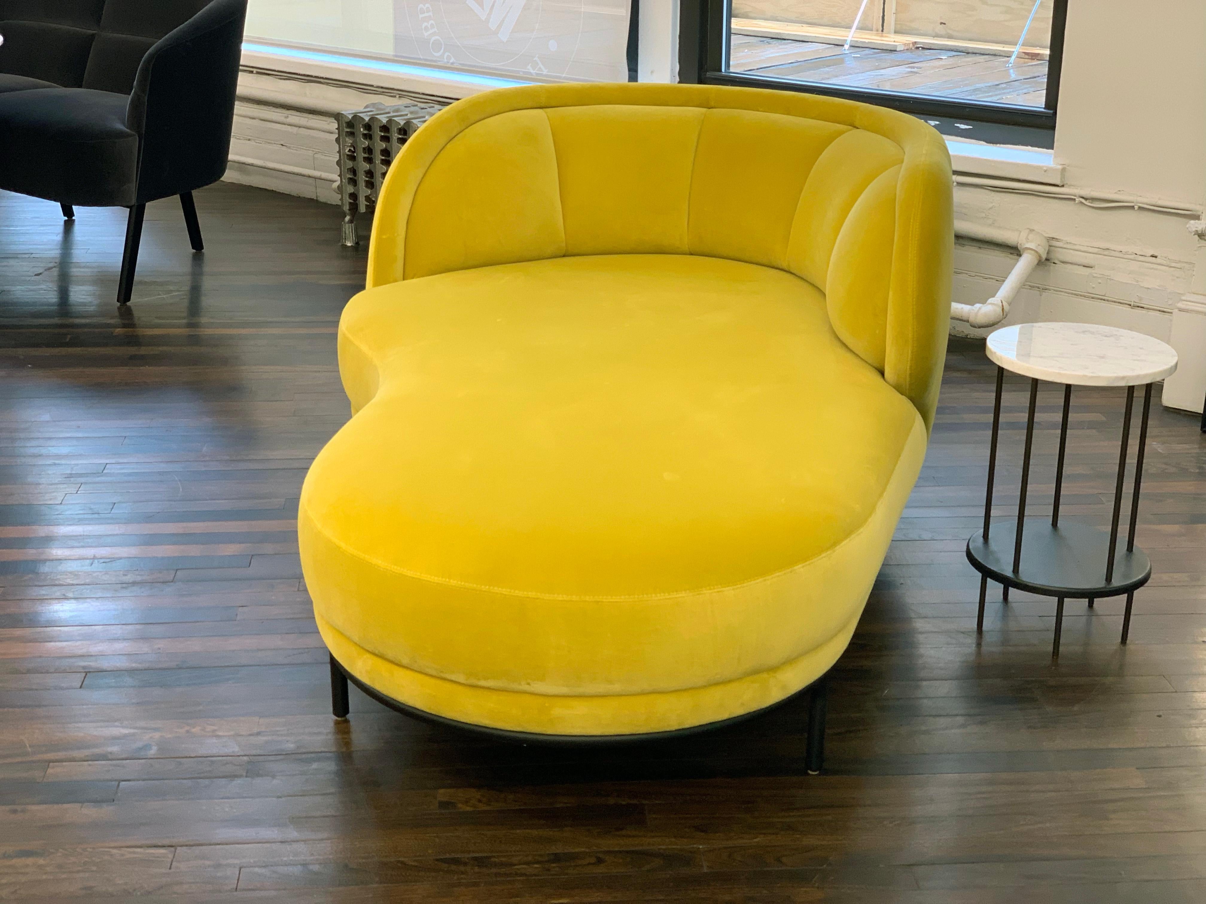 Wittmann Vuelta Chaise Lounge by Jaime Hayon, in Yellow Raf Simmons Velvet  1