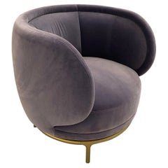 Wittmann Vuelta Swivel Armchair by Jaime Hayon in Raf Simons Velvet