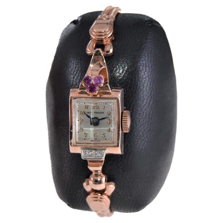 Wittnauer Women\'s Leather Watch with dimaond bezel WITTNAUER WOMEN main image 4