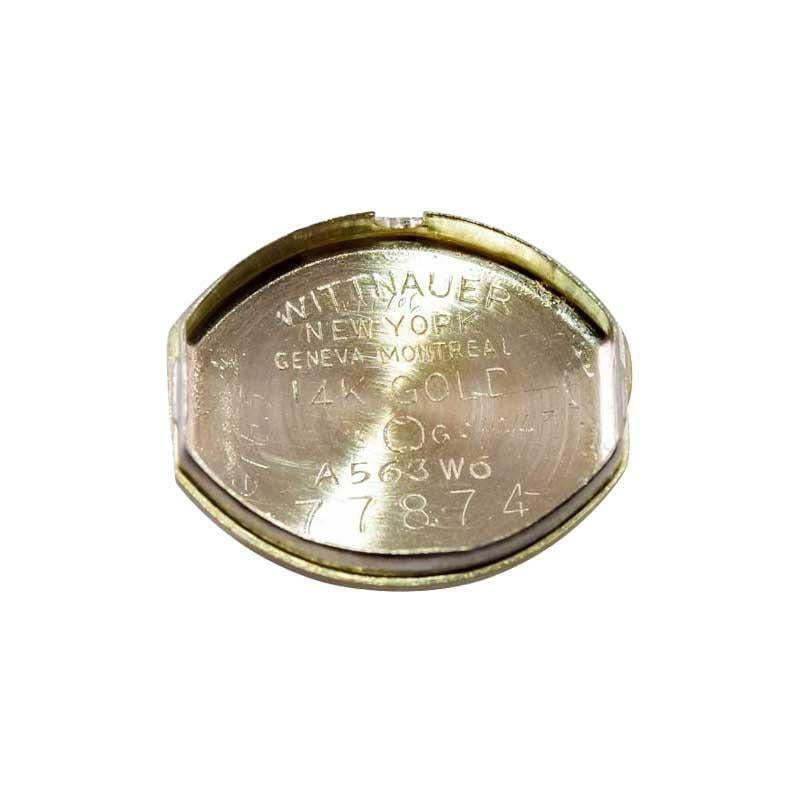 Wittnauer 14Kt. Solid Gold Mid-Century Design with Original Period Bracelet 1960 For Sale 7
