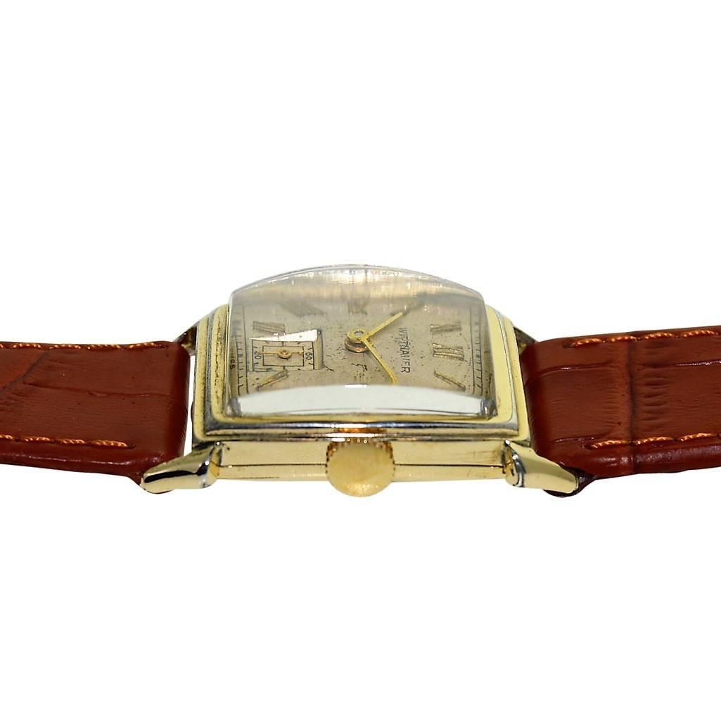 gold wittnauer watches